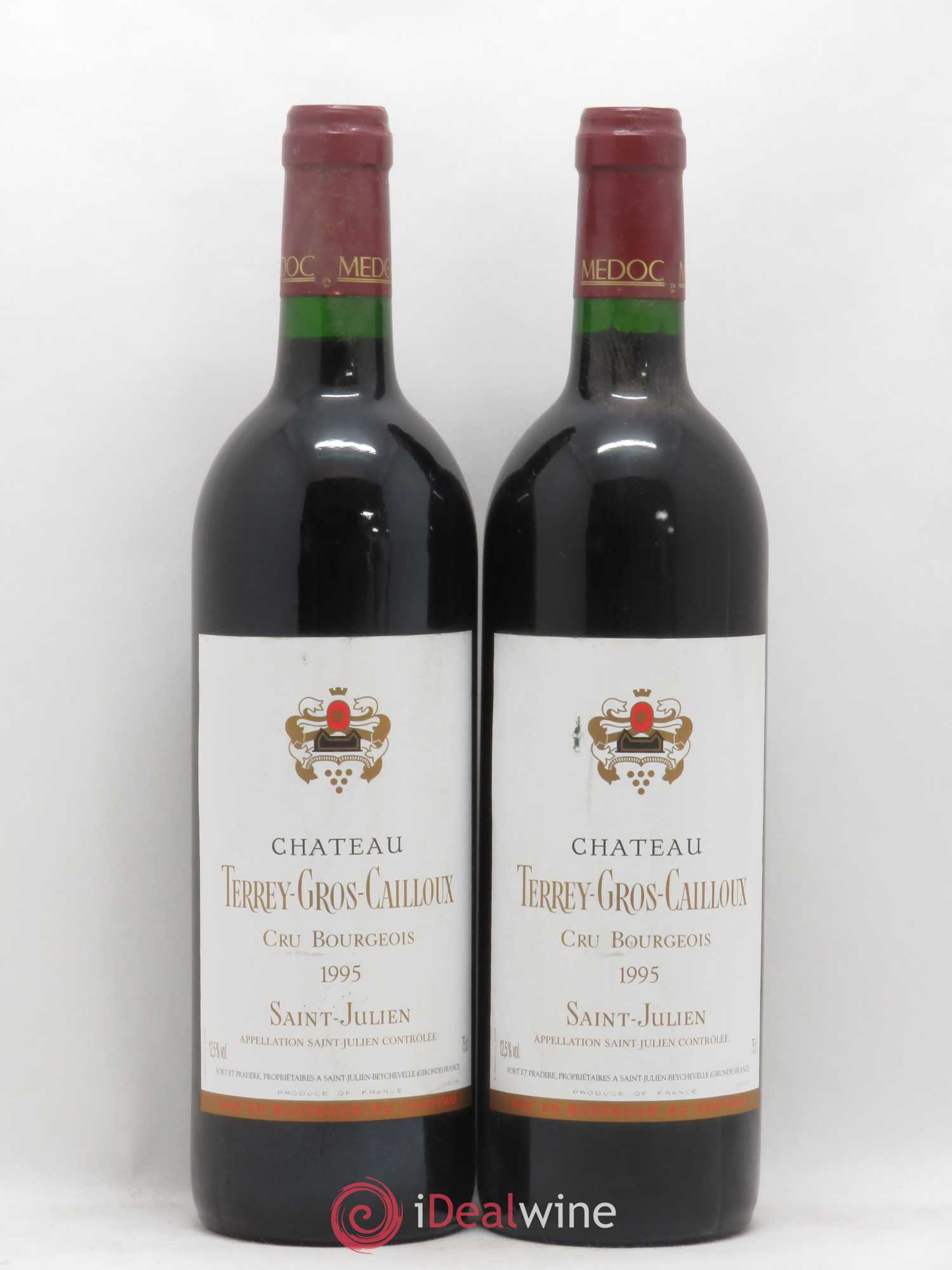 Château Terrey Gros Cailloux Cru Bourgeois 1995 - Lot de 2 bouteilles - 0