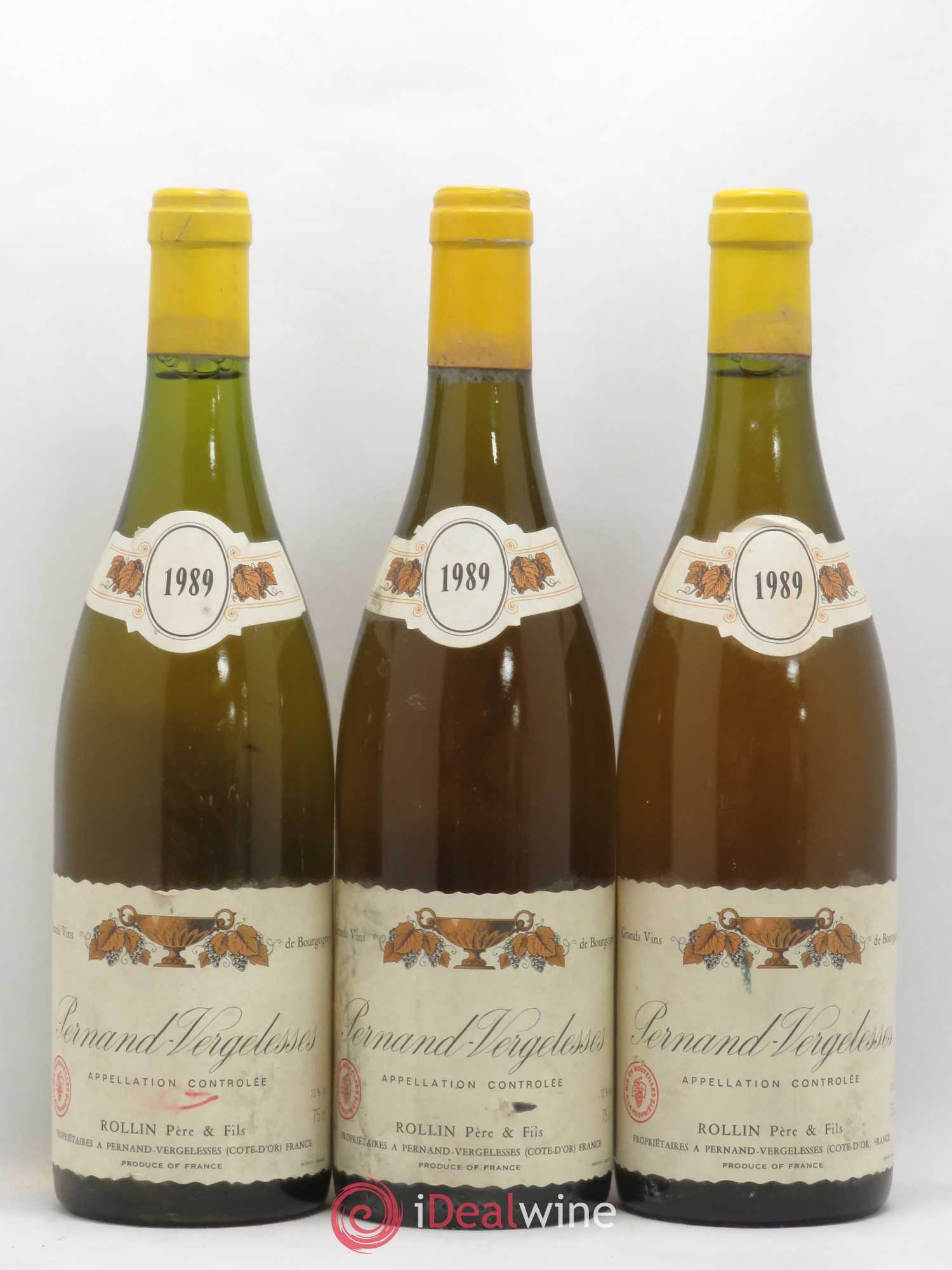 Pernand-Vergelesses Domaine Rollin 1989 - Posten von 3 Flaschen - 0