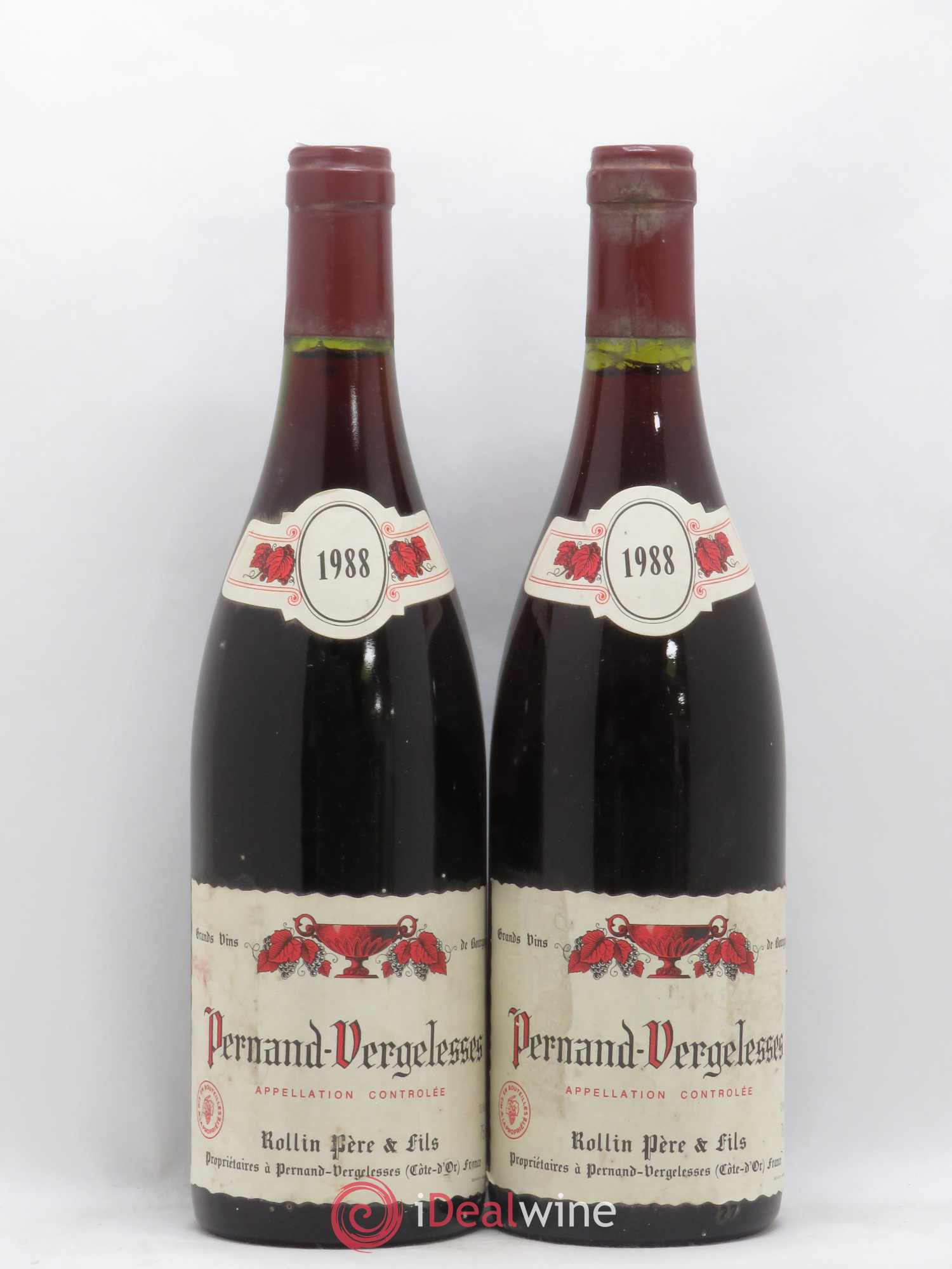 Pernand-Vergelesses Domaine Rollin 1988 - Posten von 2 Flaschen - 0