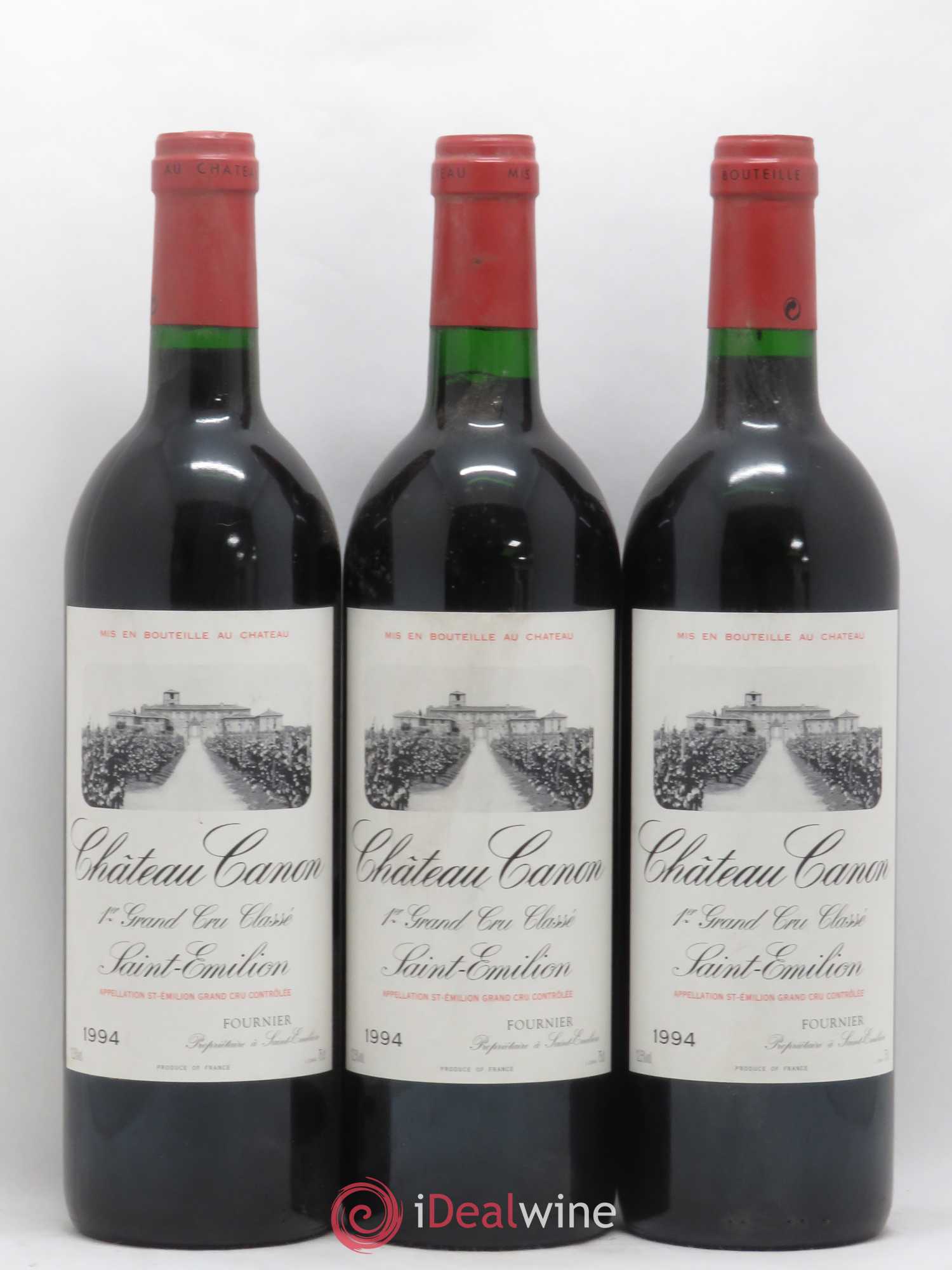 Château Canon 1er Grand Cru Classé B 1994 - Lot de 3 bouteilles - 0