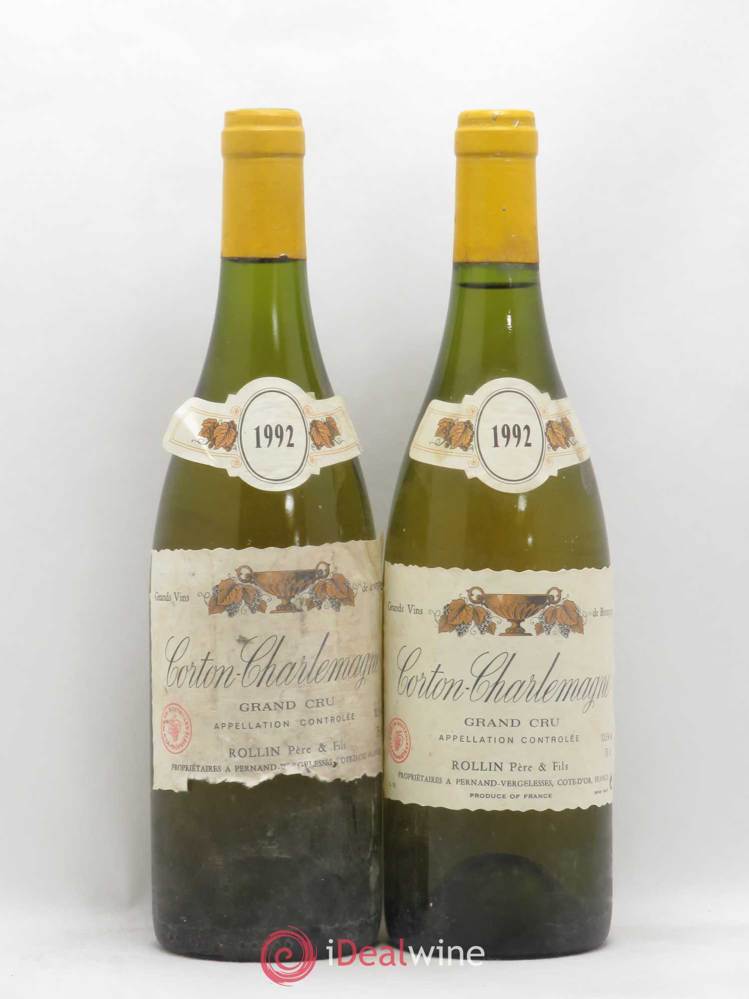 Corton-Charlemagne Grand Cru Domaine Rollin 1992 - Posten von 2 Flaschen - 0