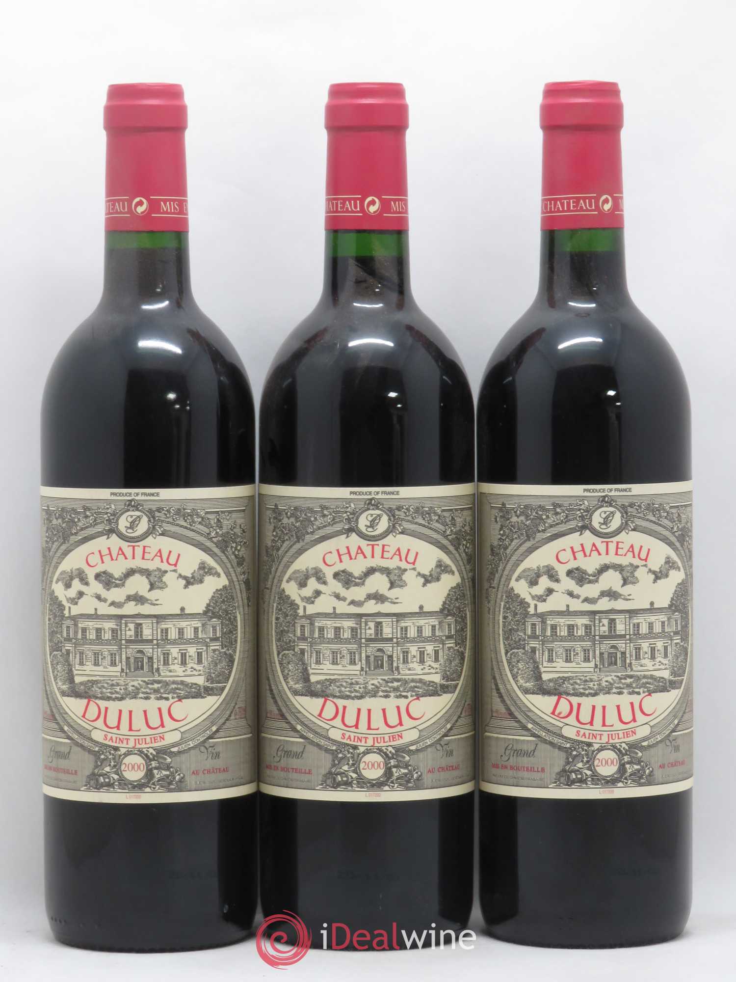 Duluc de Branaire Second Vin 2000 - Lot de 3 bouteilles - 0