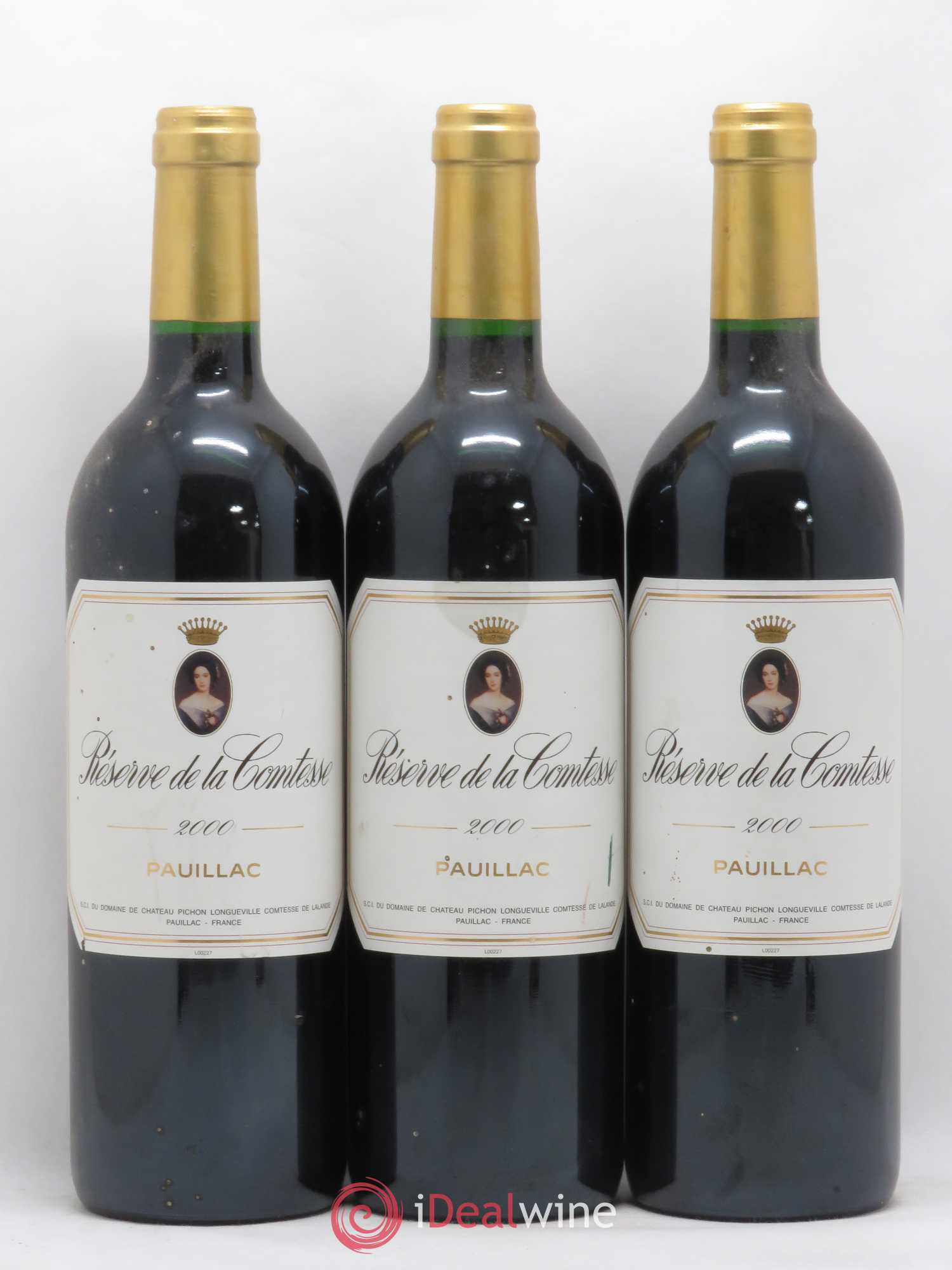 Réserve de la Comtesse Second Vin 2000 - Lot de 3 bouteilles - 0