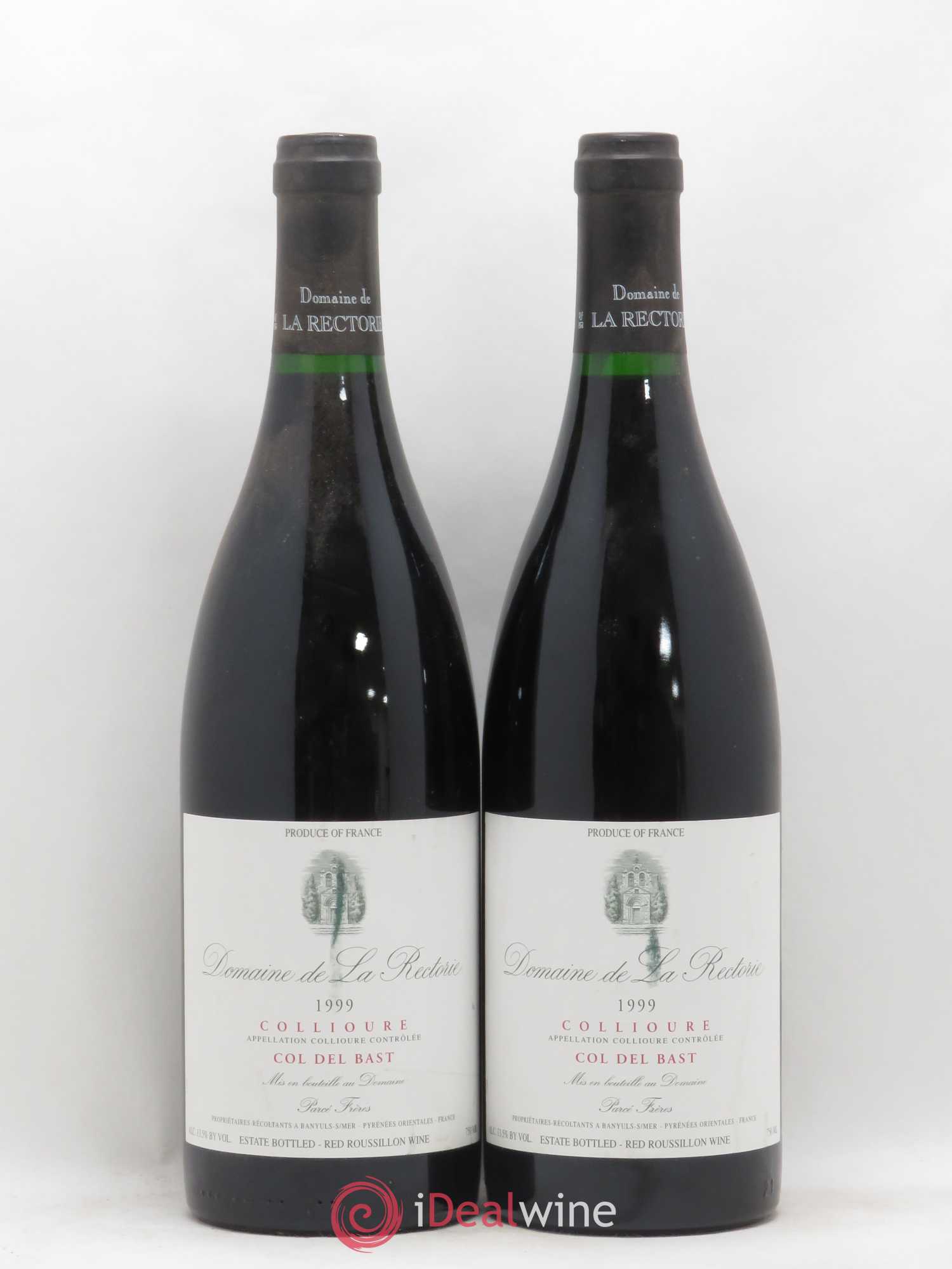 Collioure Cuvée Col del Bast Domaine de la Rectorie 1999 - Lot de 2 bouteilles - 0