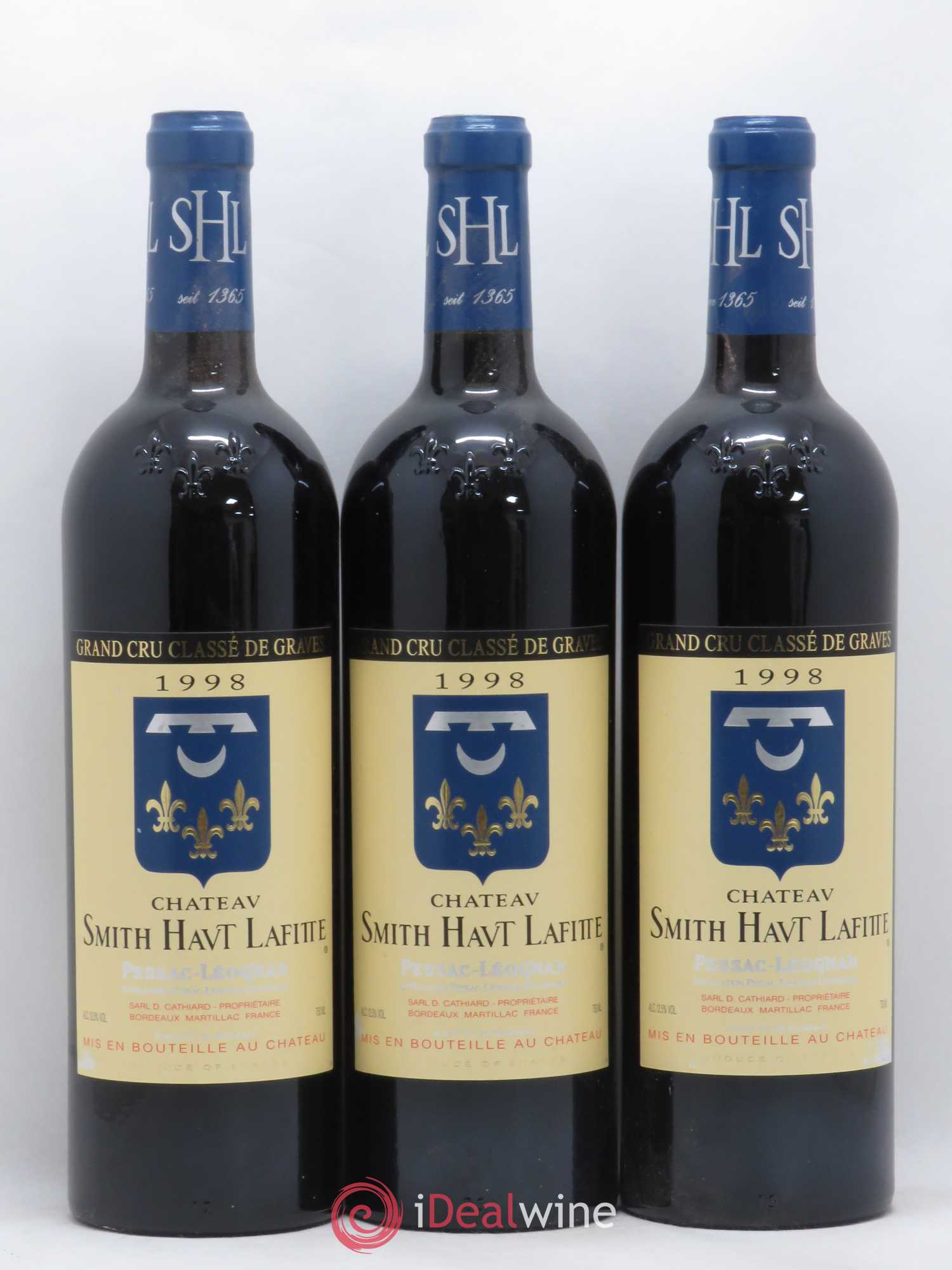 Château Smith Haut Lafitte Cru Classé de Graves 1998 - Lot de 3 bouteilles - 0