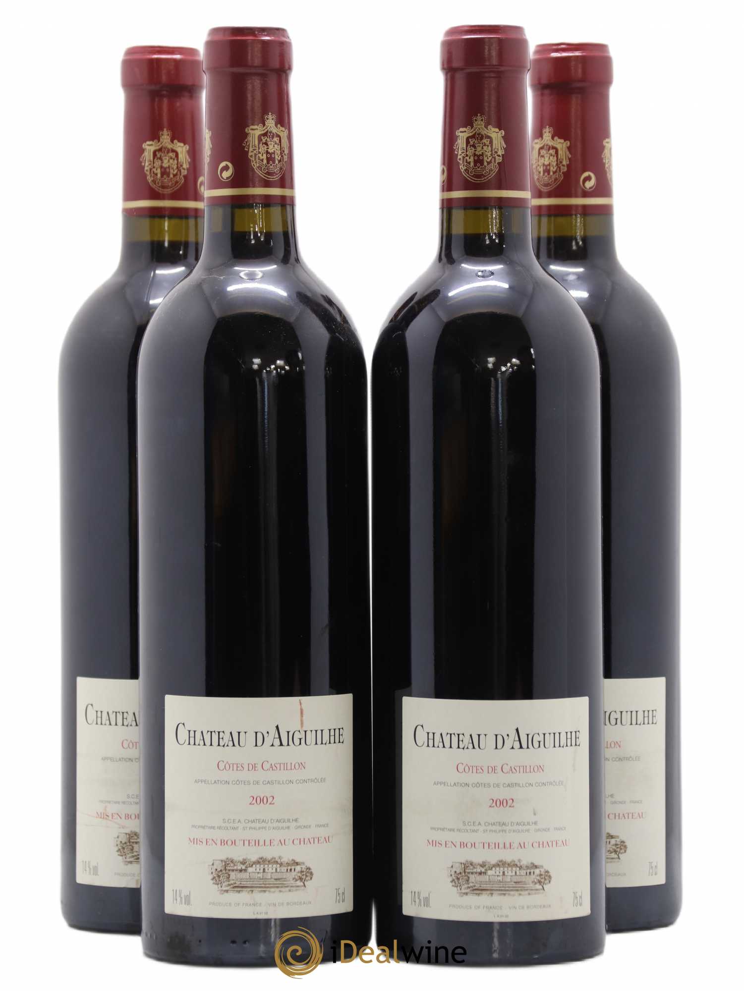 Château d' Aiguilhe 2002 - Lot de 4 bouteilles - 1