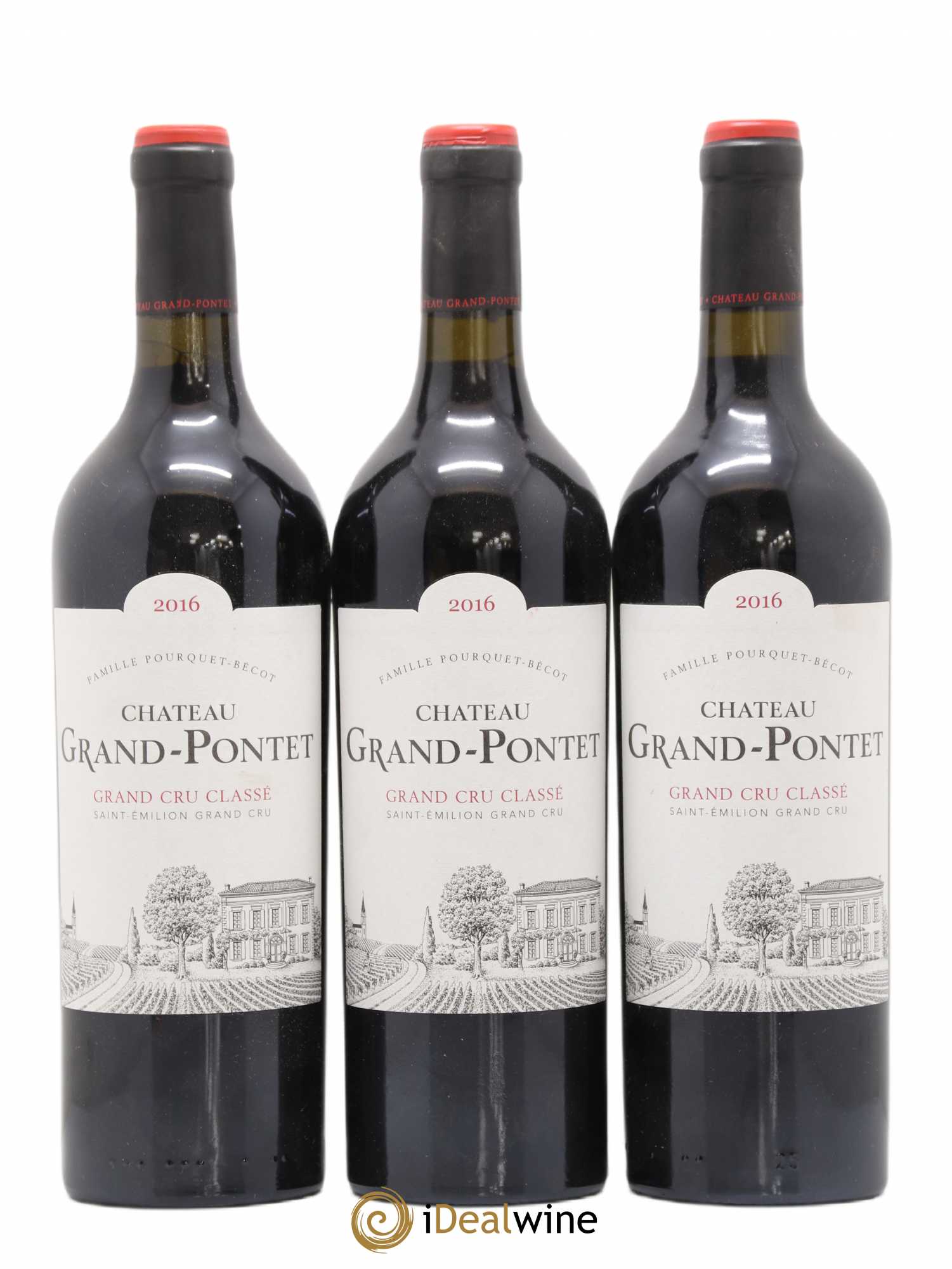 Château Grand Pontet Grand Cru Classé 2016 - Lot de 3 bouteilles - 0