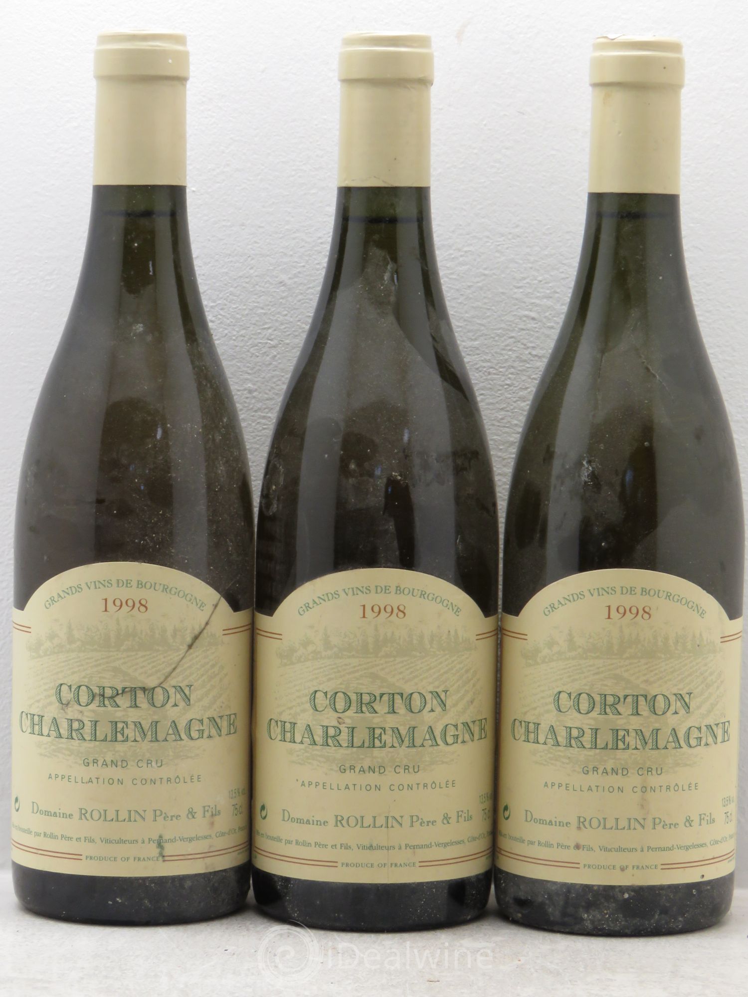 Corton-Charlemagne Grand Cru Rollin P&F 1998 - Lot de 3 bouteilles - 0