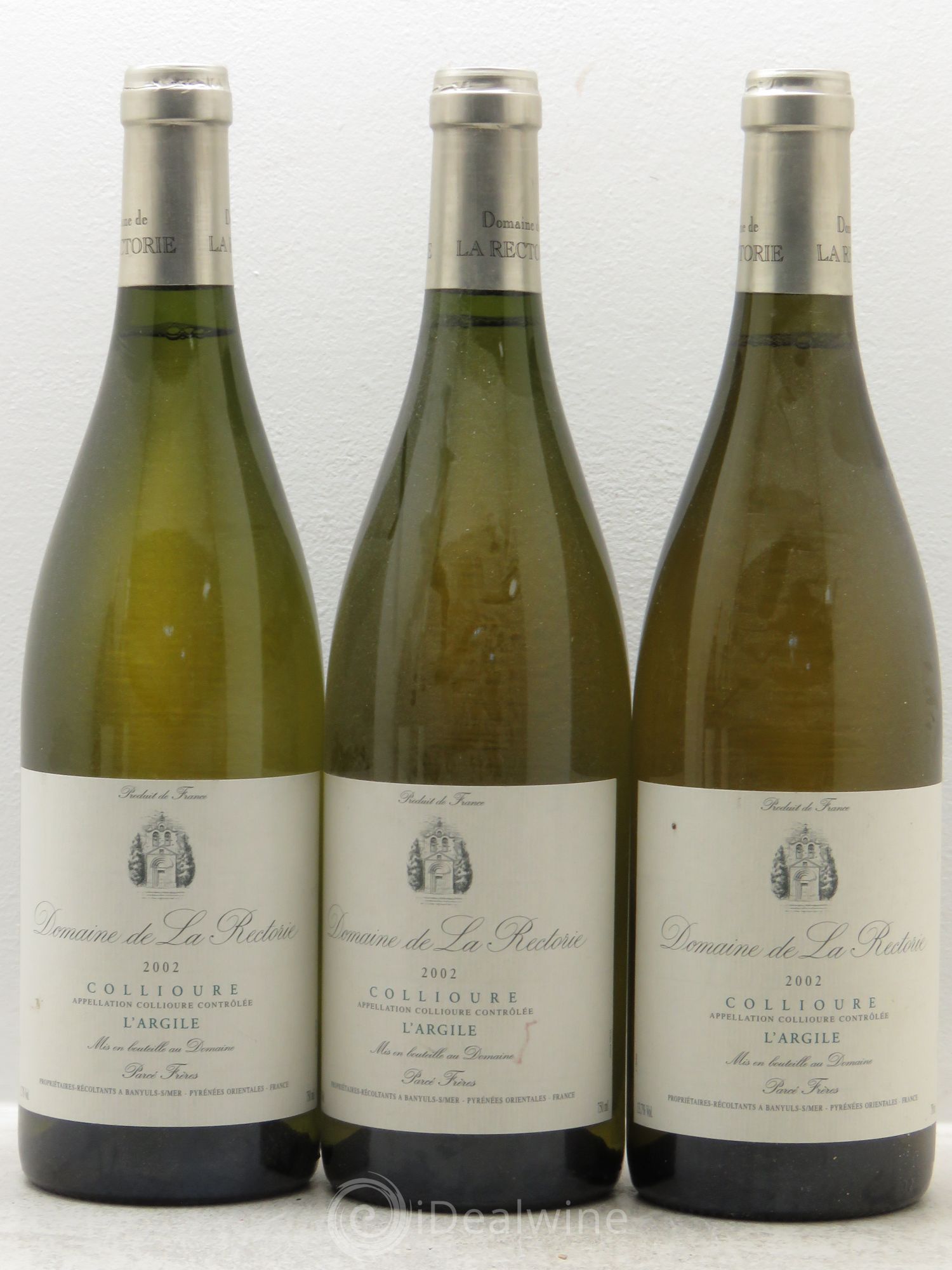 Collioure Argile Domaine de la Rectorie 2002 - Lot de 3 bouteilles - 0