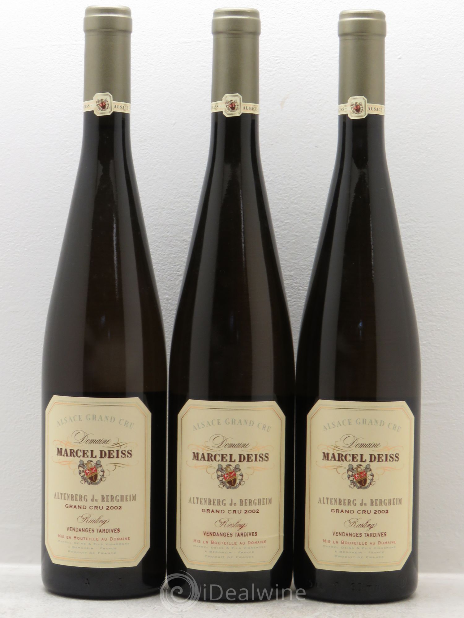 Alsace Riesling Vendanges Tardives Marcel Deiss (Domaine) Altenberg de Bergheim 2002 - Lotto di 3 bottiglie - 0