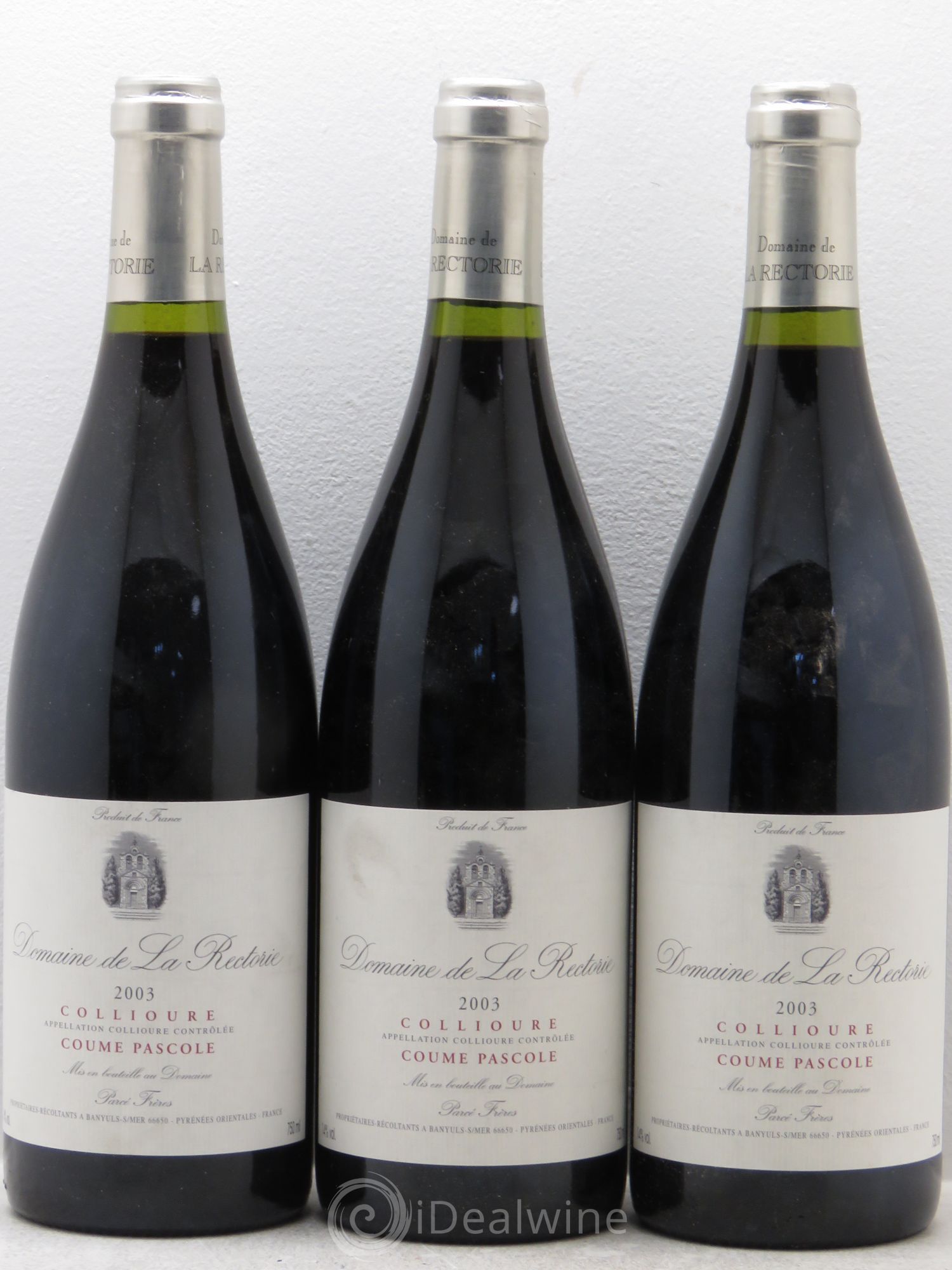 Collioure Coume Pascole Domaine de la Rectorie 2003 - Posten von 3 Flaschen - 0