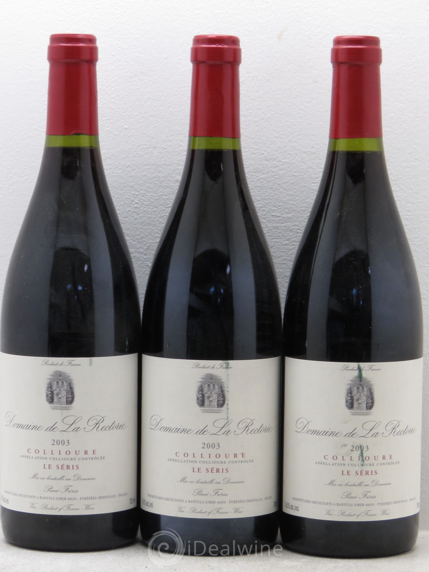 Collioure Seris Domaine de la Rectorie 2003 - Lot de 3 bouteilles - 0