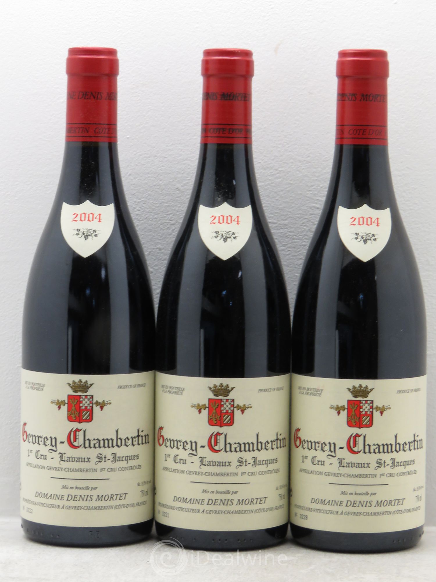 Gevrey-Chambertin 1er Cru Lavaux Saint Jacques Denis Mortet (Domaine) 2004 - Lotto di 3 bottiglie - 0