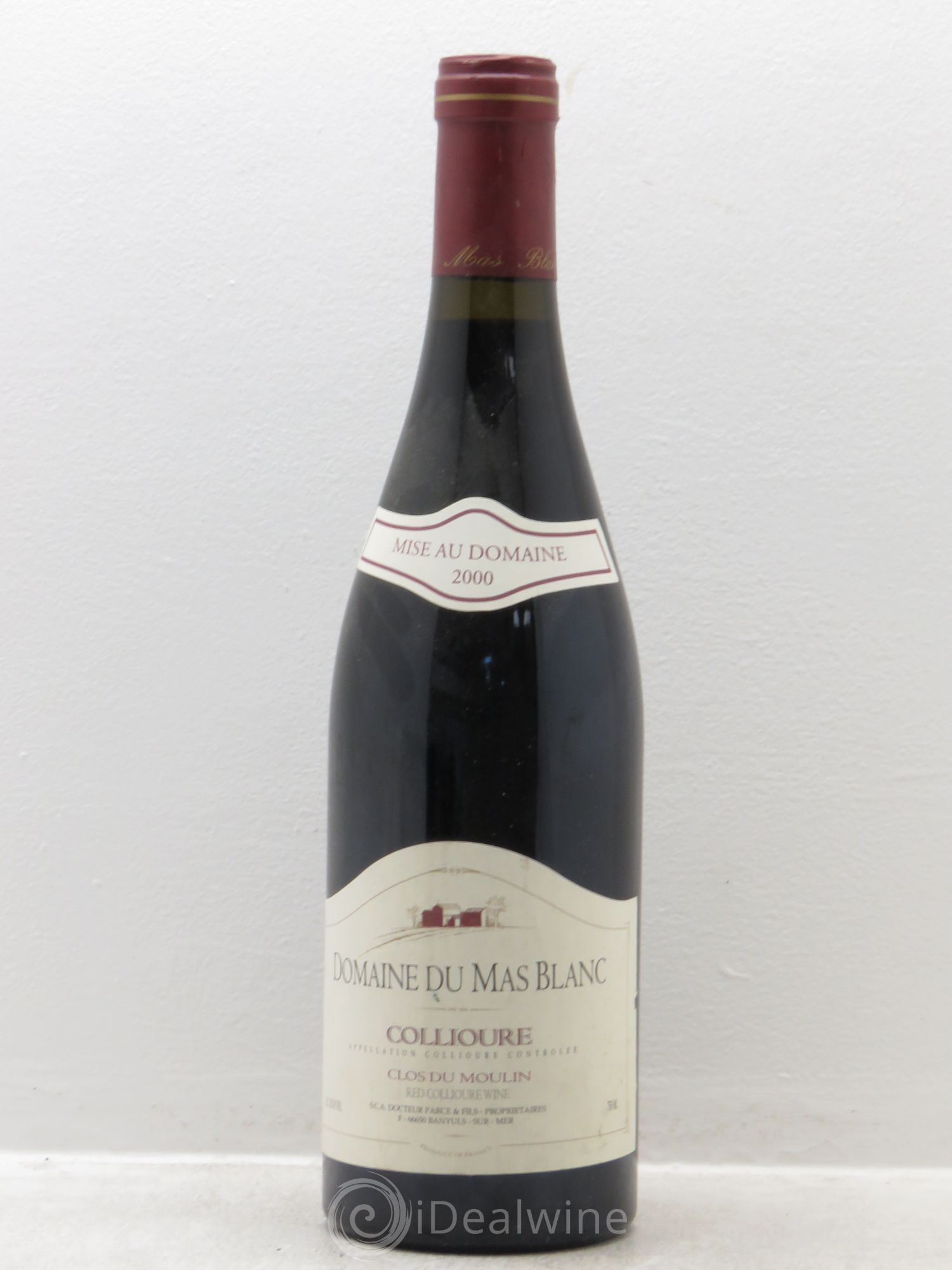 Collioure clos du moulin domaine du mas blanc (sans prix de réserve) 2000 - Posten von 1 Flasche - 0