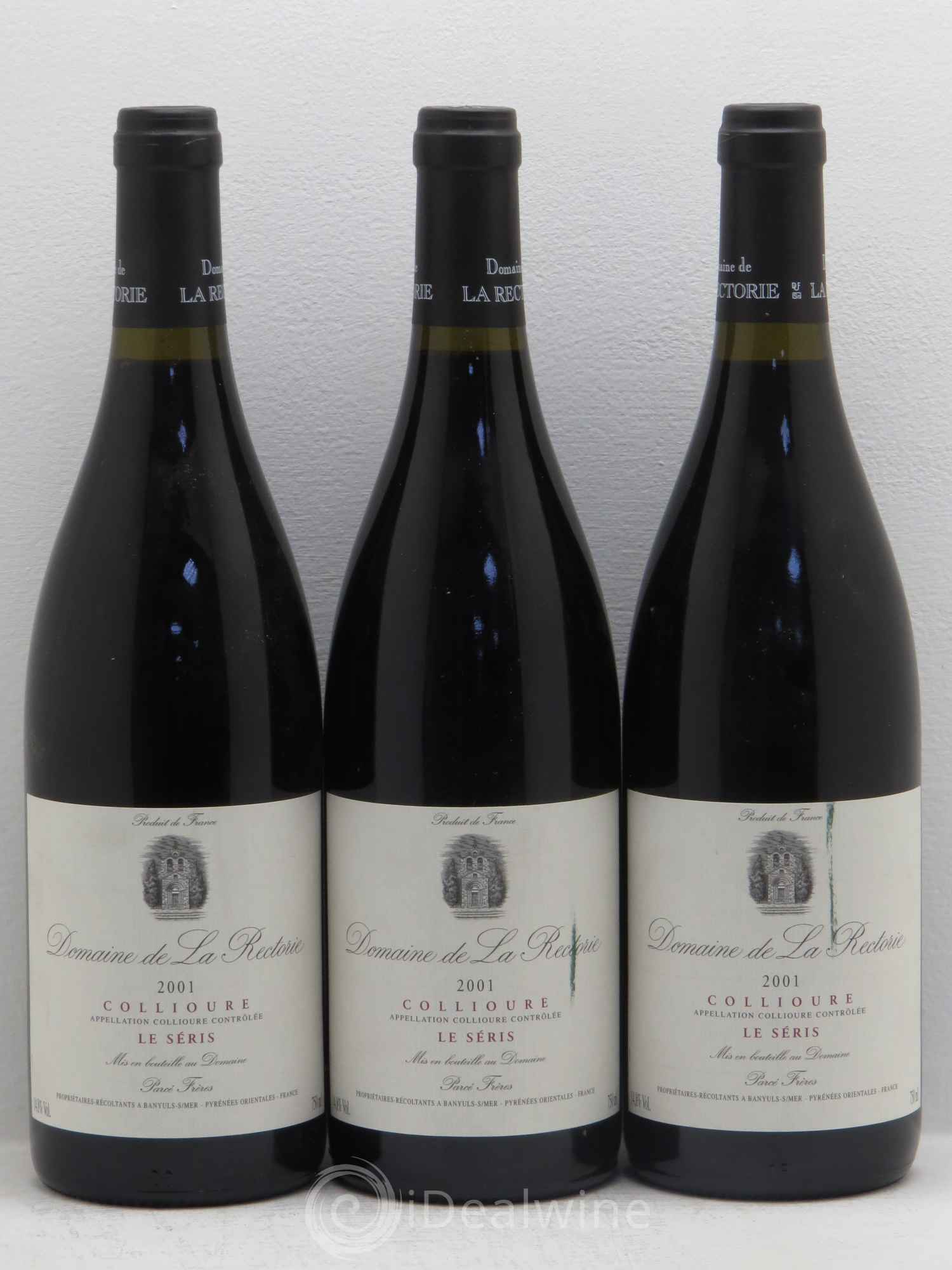 Collioure Domaine de la Rectorie Seris 2001 - Lot de 3 bouteilles - 0