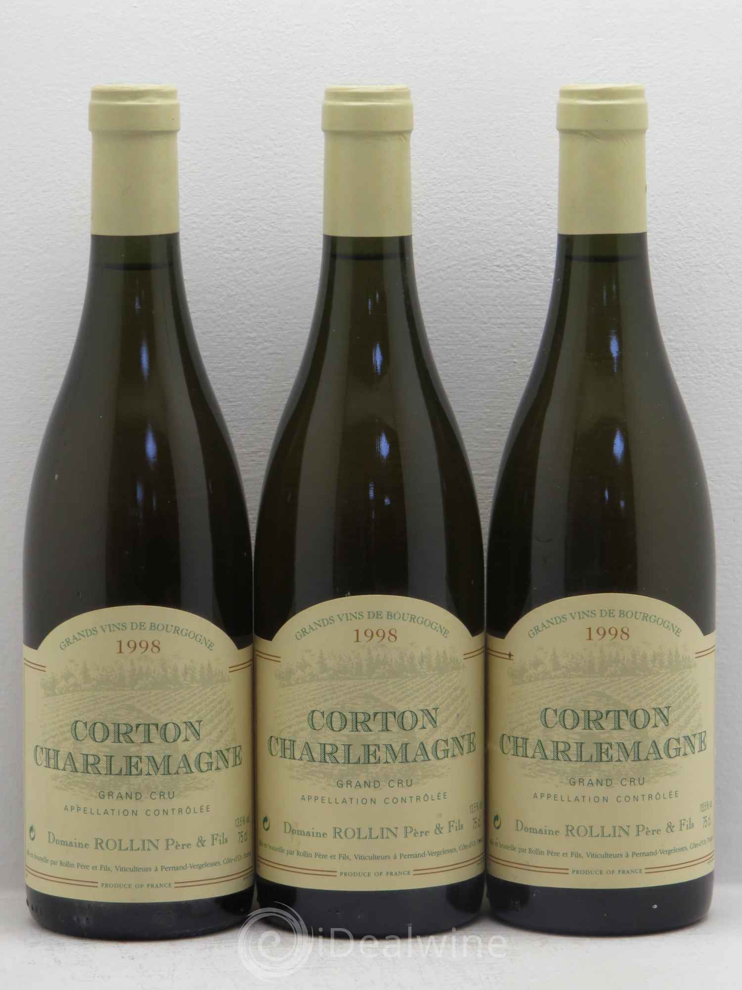 Corton-Charlemagne Grand Cru Rollin P&F 1998 - Lot de 3 bouteilles - 0