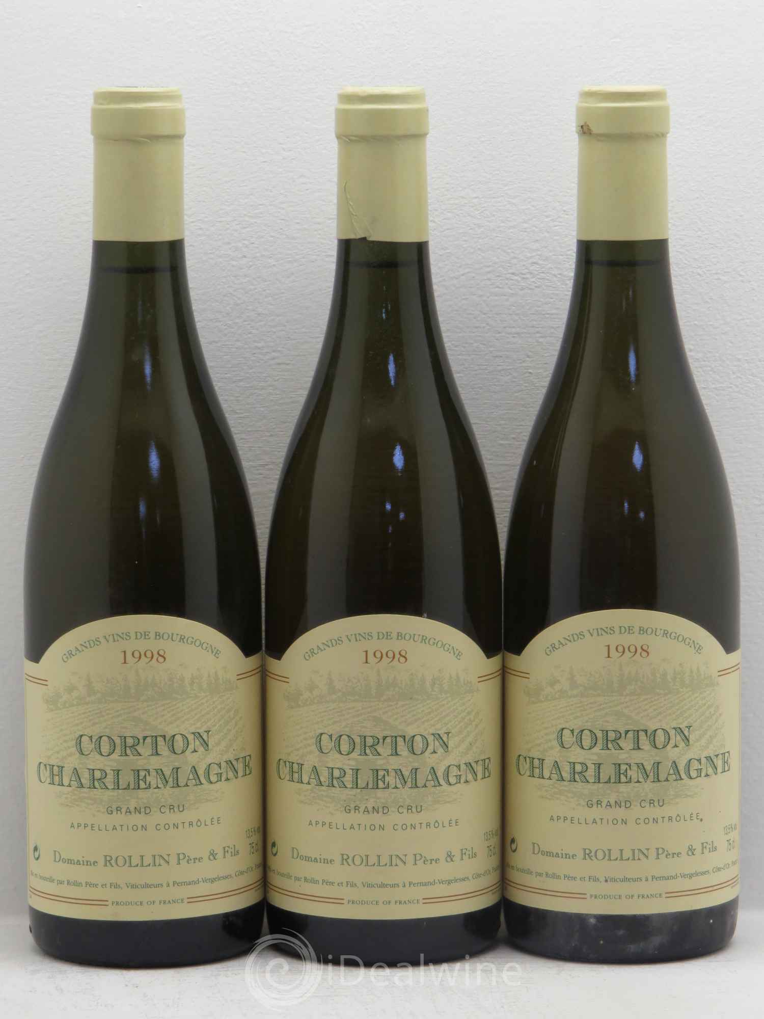 Corton-Charlemagne Grand Cru Rollin P&F 1998 - Lot de 3 bouteilles - 0