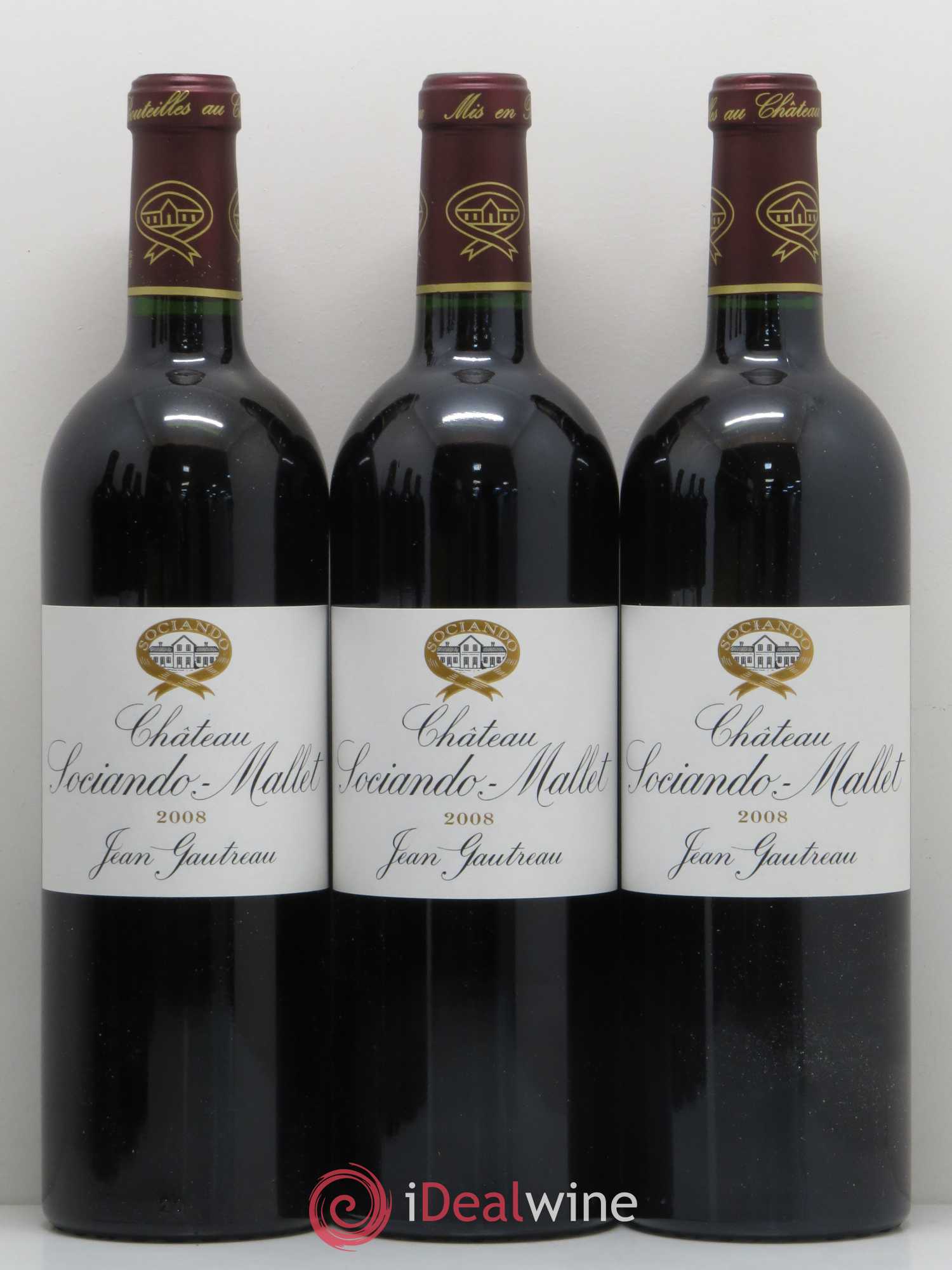 Château Sociando Mallet 2008 - Lot de 6 bouteilles - 1