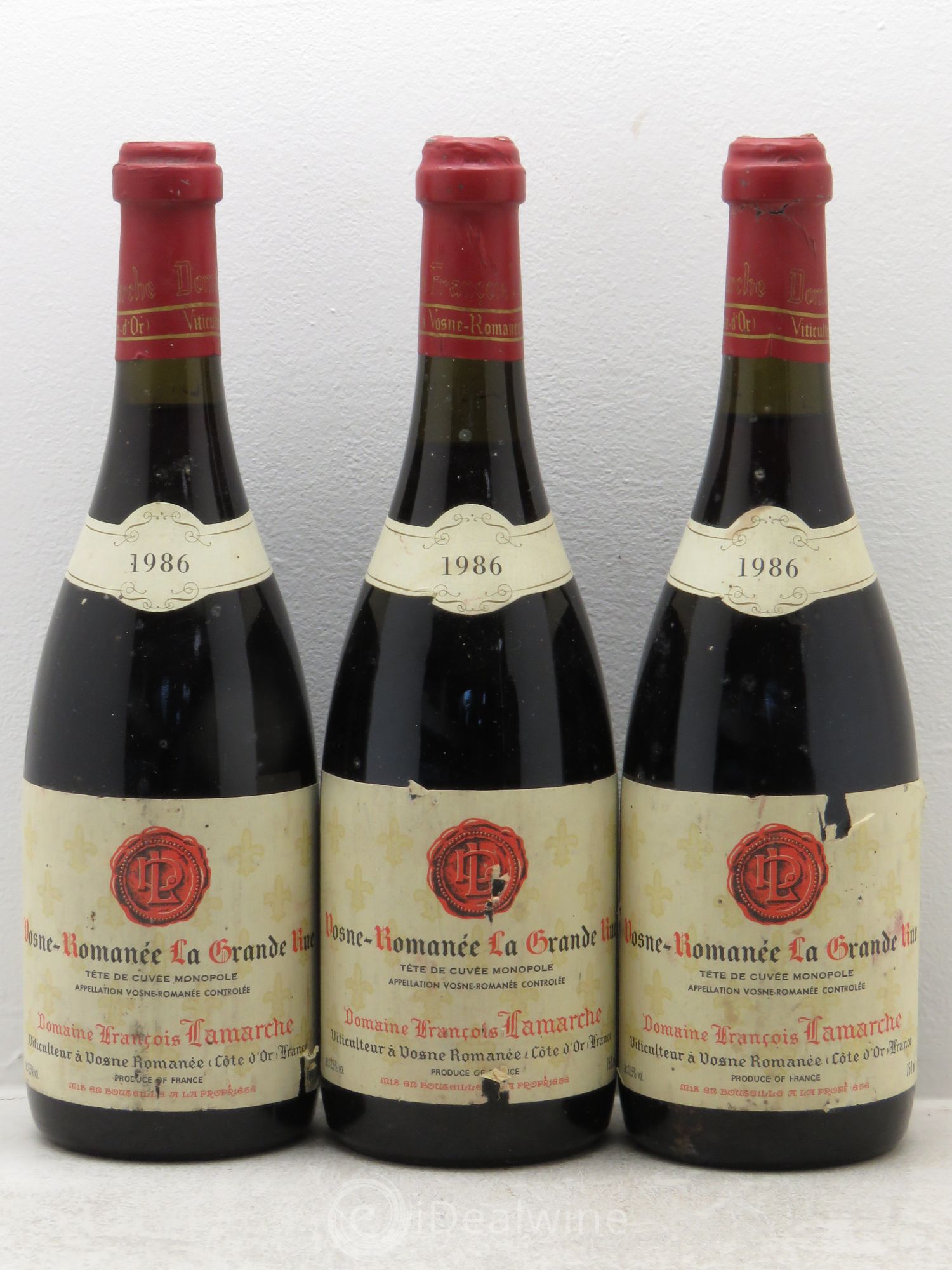 Vosne-Romanée 1er Cru 1986 - Lot de 3 bouteilles - 0