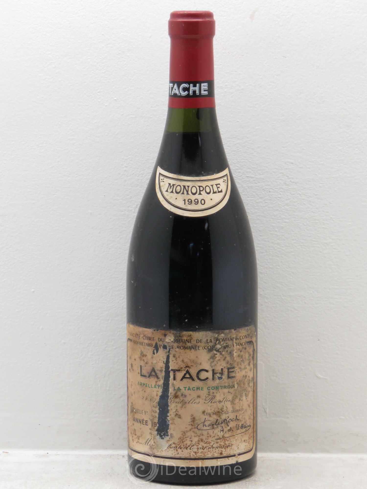 La Tâche Grand Cru Domaine de la Romanée-Conti 1990 - Lot de 1 bouteille - 0