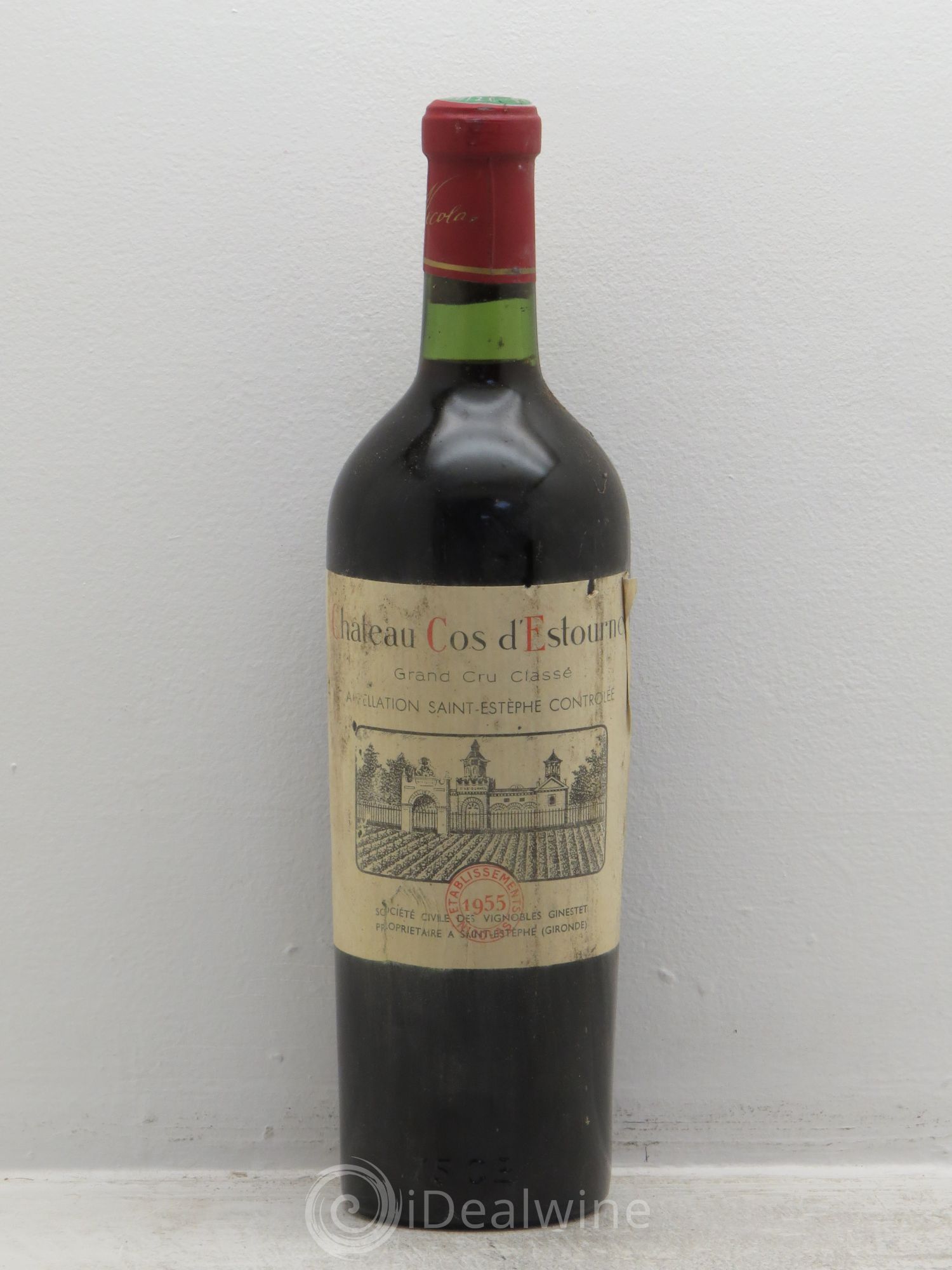 Cos d'Estournel 2ème Grand Cru Classé mise Nicolas 1955 - Lot de 1 bouteille - 0