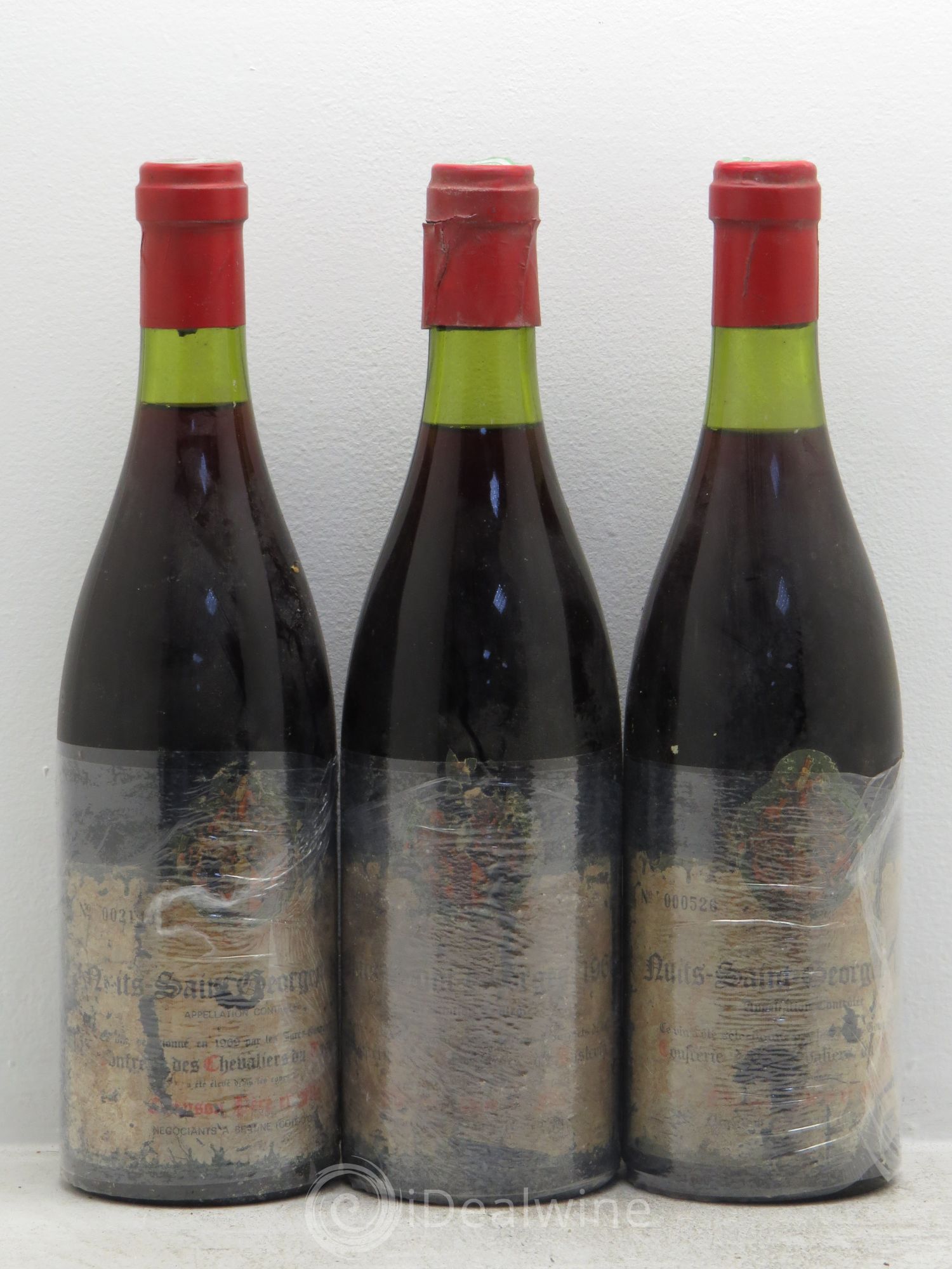 Nuits-Saint-Georges Tastevinage 1966 - Lot de 3 bouteilles - 0
