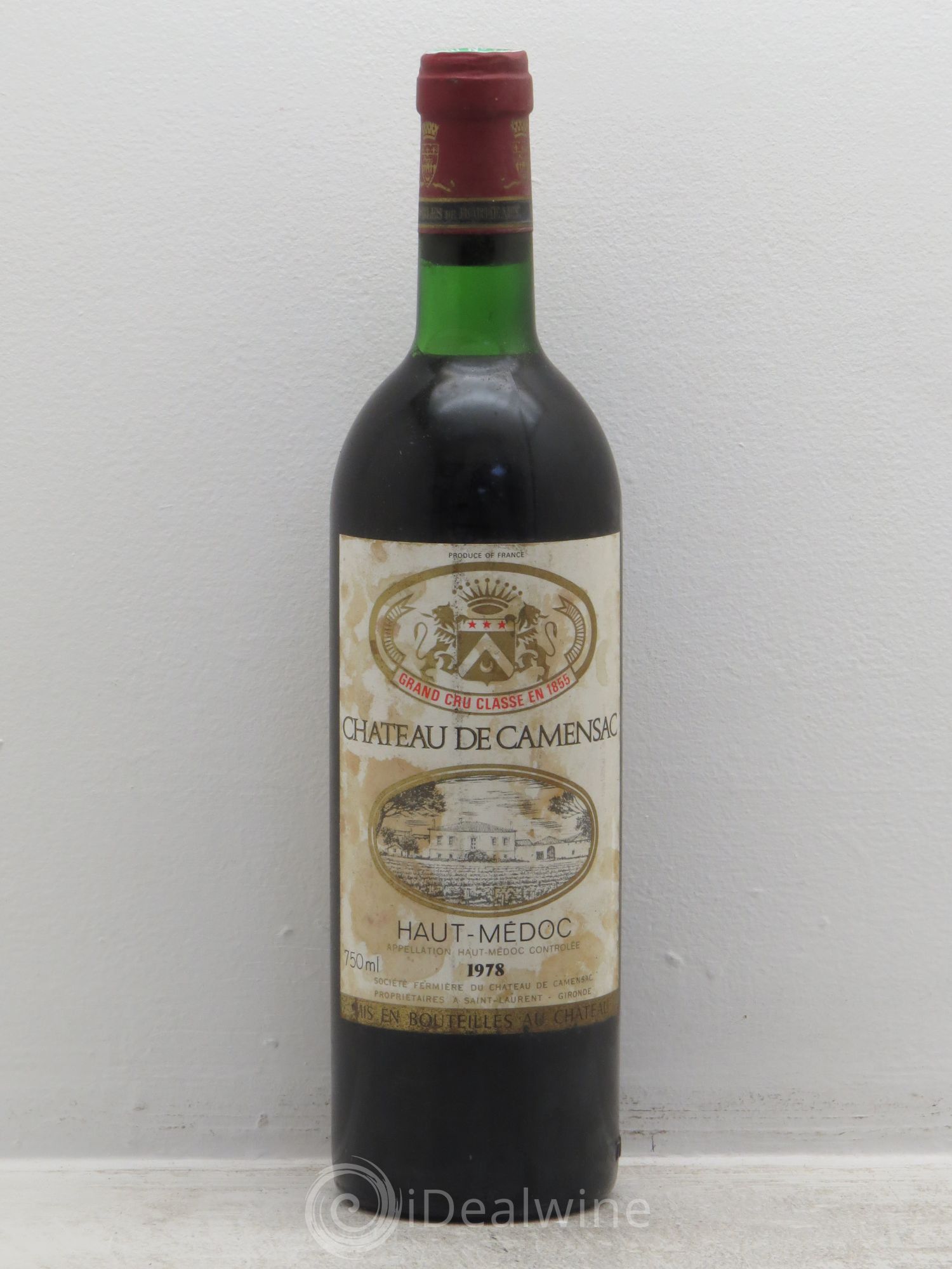 Château Camensac 5ème Grand Cru Classé 1978 - Lot de 1 bouteille - 0