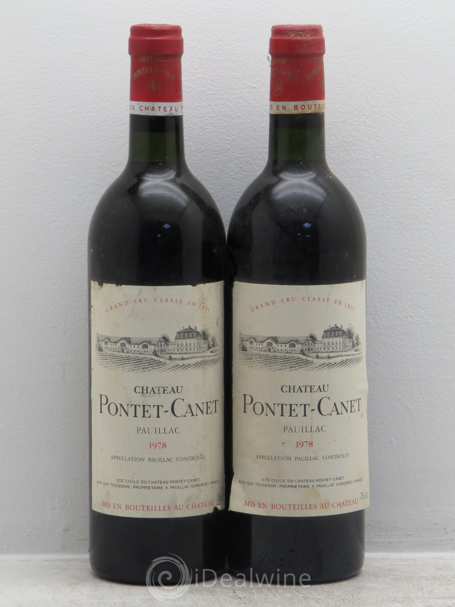 Château Pontet Canet 5ème Grand Cru Classé 1978 - Lot de 2 bouteilles - 0