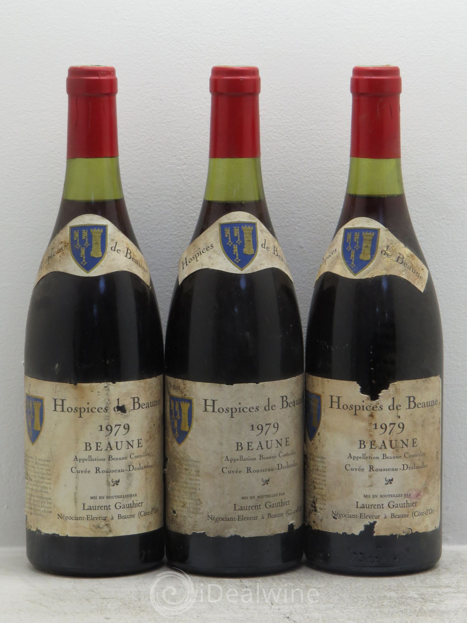 Beaune Hospices de Beaune CUvée Rousseau Deslandes Laurent Gauthier 1979 - Posten von 3 Flaschen - 0