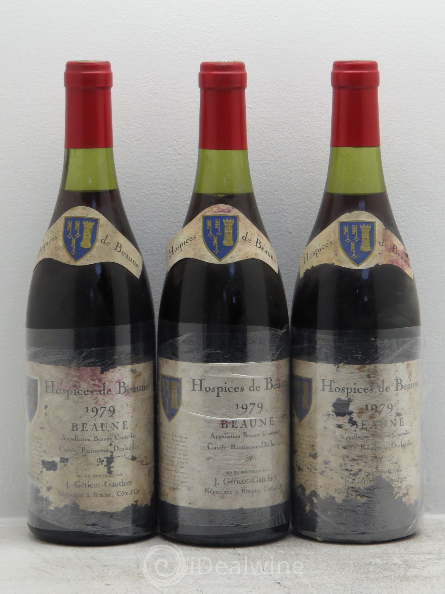 Beaune Hospices de Beaune CUvée Rousseau Deslandes Géricot Gauthier 1979 - Posten von 3 Flaschen - 0