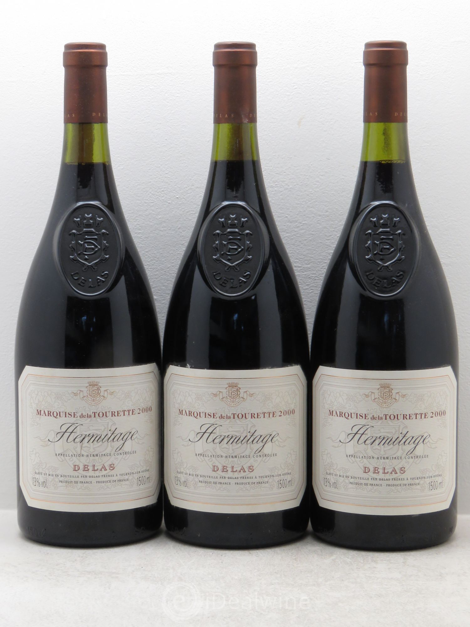 Hermitage Domaine des Tourettes Delas Frères 2000 - Lot de 3 magnums - 0