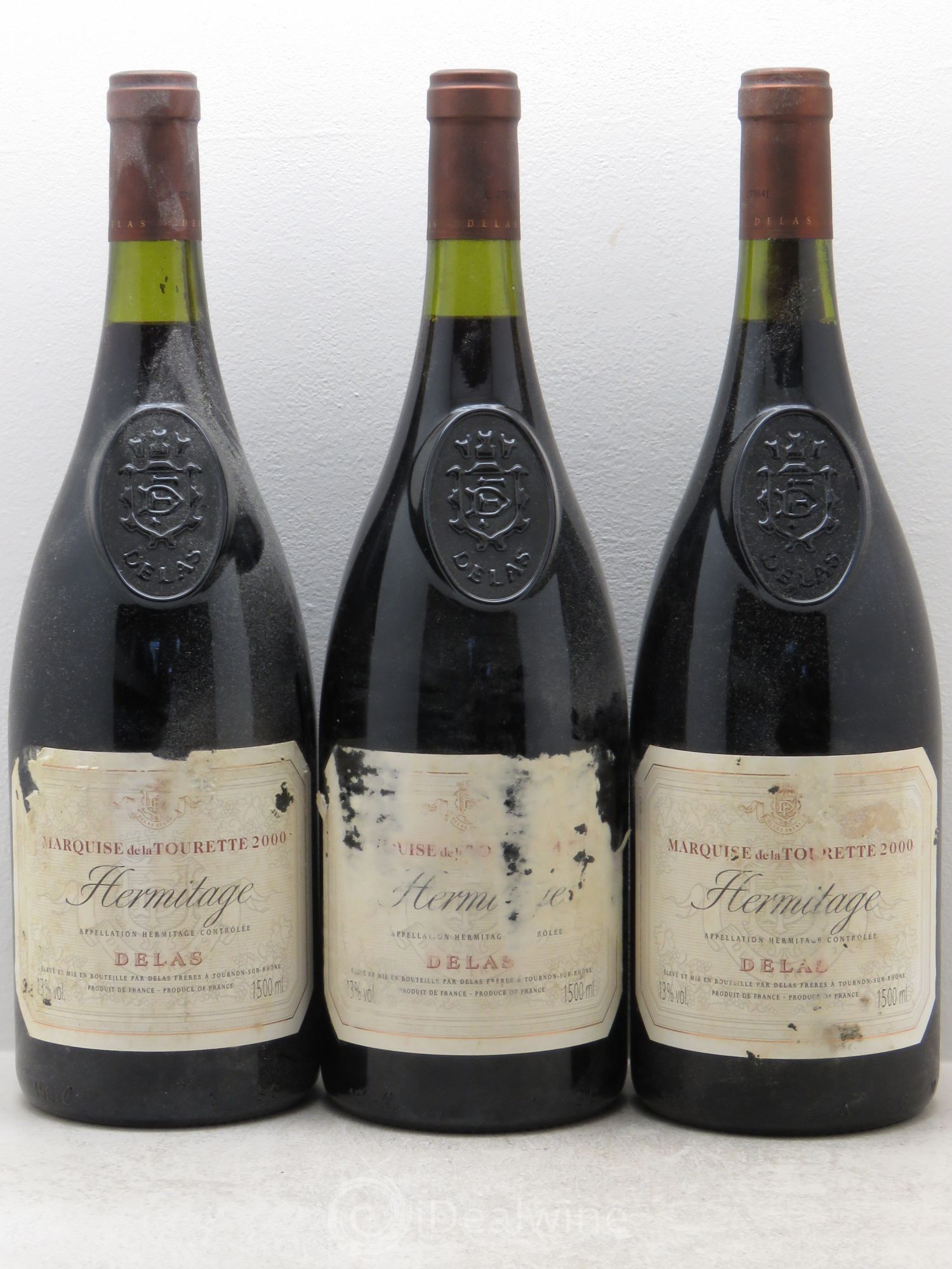 Hermitage Domaine des Tourettes Delas Frères 2000 - Lot de 3 magnums - 0