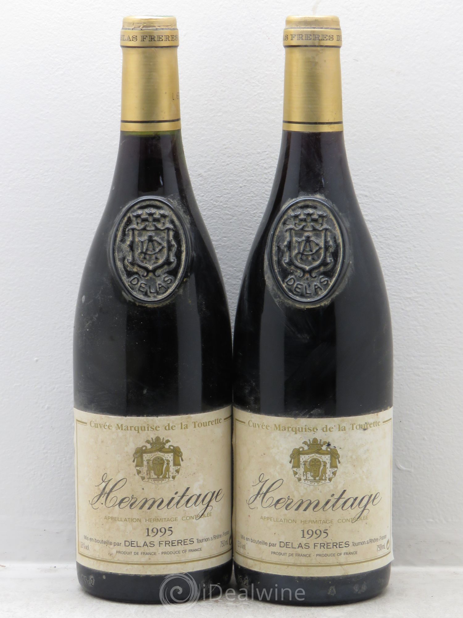 Hermitage Marquise de la Tourette Delas Frères 1995 - Lot de 2 bouteilles - 0