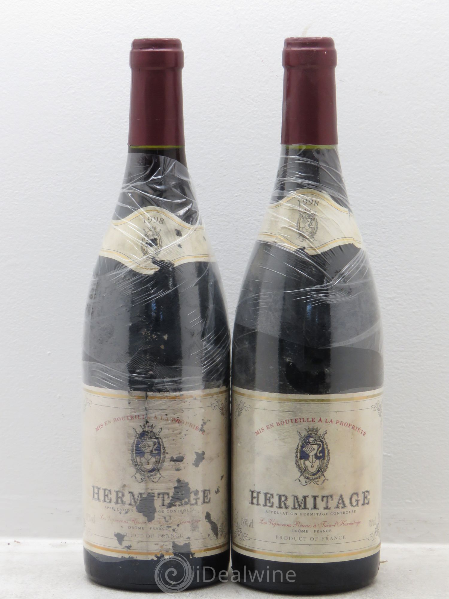 Hermitage Les vignerons réunis 1998 - Posten von 2 Flaschen - 0