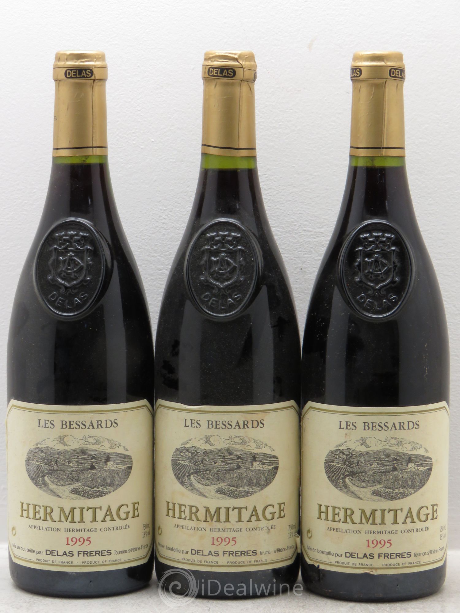 Hermitage Les Bessards Delas Frères 1995 - Lot de 3 bouteilles - 0