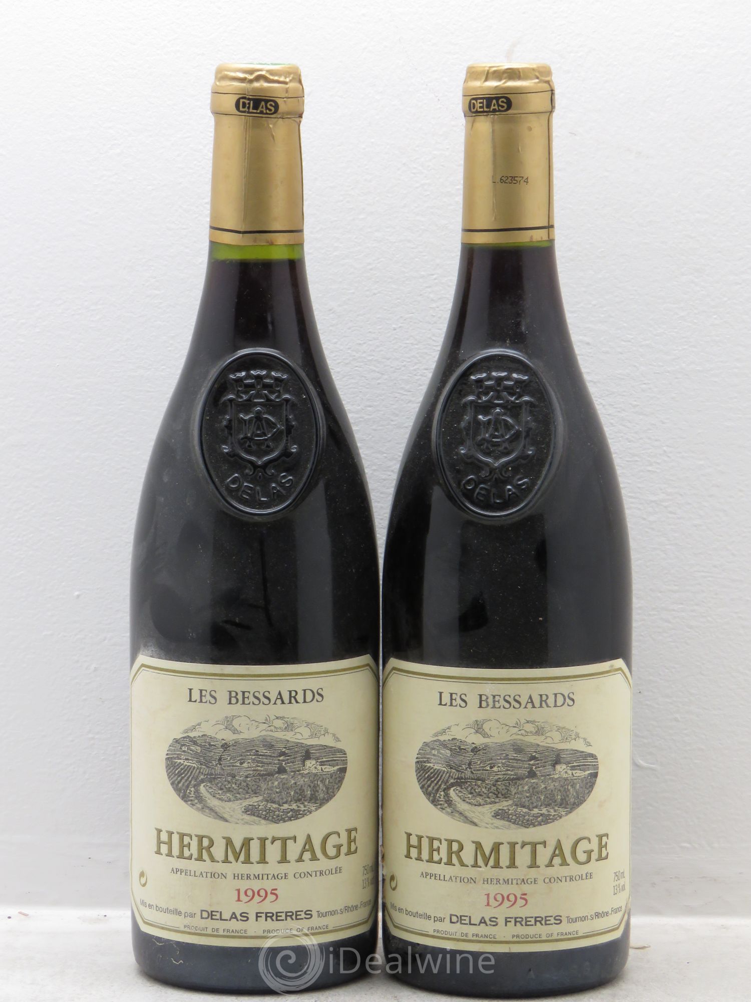 Hermitage Les Bessards Delas Frères 1995 - Lot de 2 bouteilles - 0