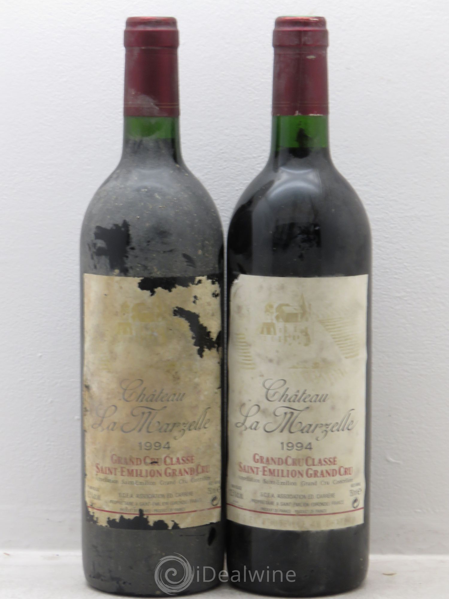 Château La Marzelle Grand Cru Classé 1994 - Lot de 2 bouteilles - 0
