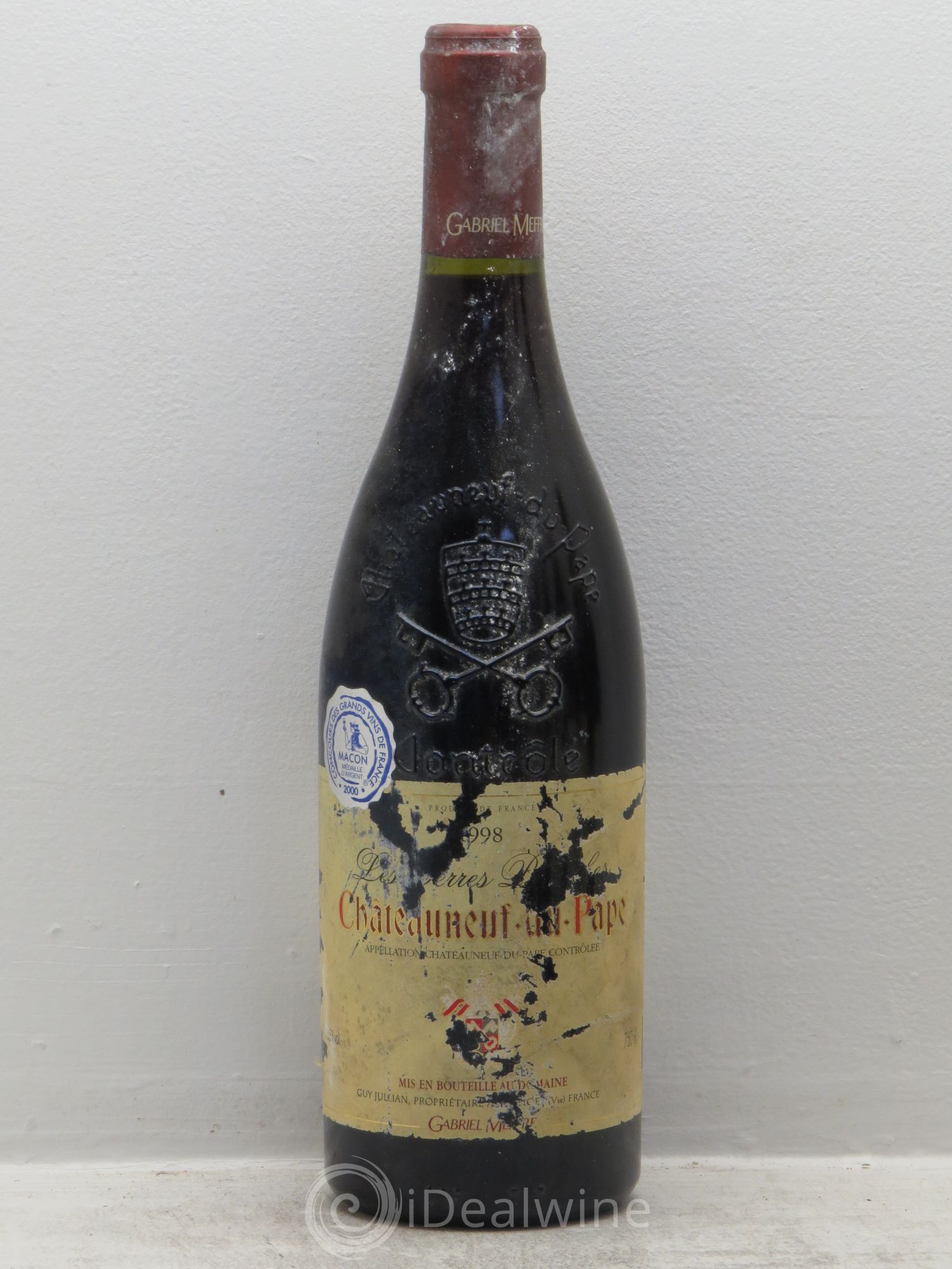 Châteauneuf-du-Pape Terre blanche gabriel meffre 1998 - Posten von 6 Flaschen - 0