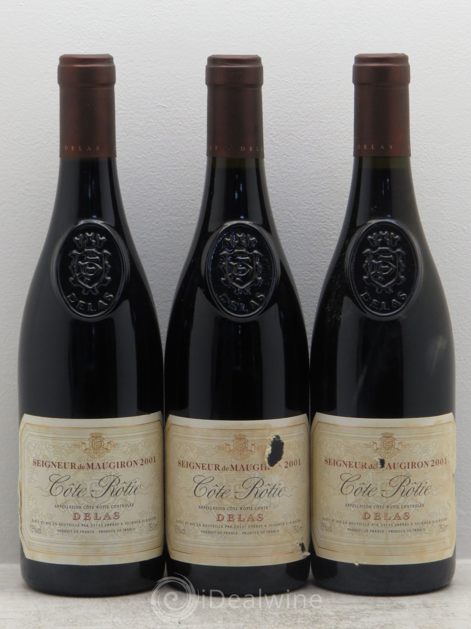 Côte-Rôtie Seigneur de Maugiron Delas Frères 2001 - Lot de 3 bouteilles - 0