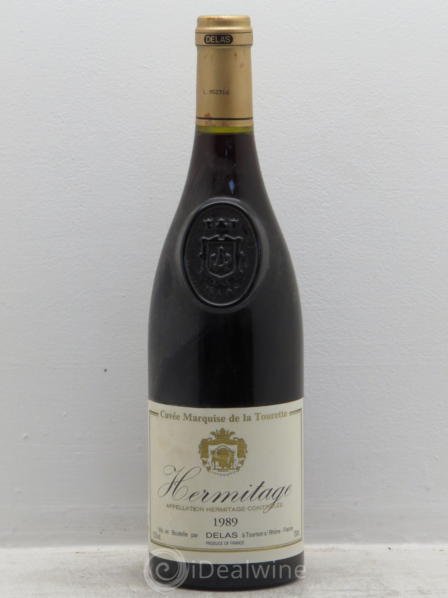 Hermitage Marquise de la Tourette Delas Frères 1989 - Lot de 1 bouteille - 0
