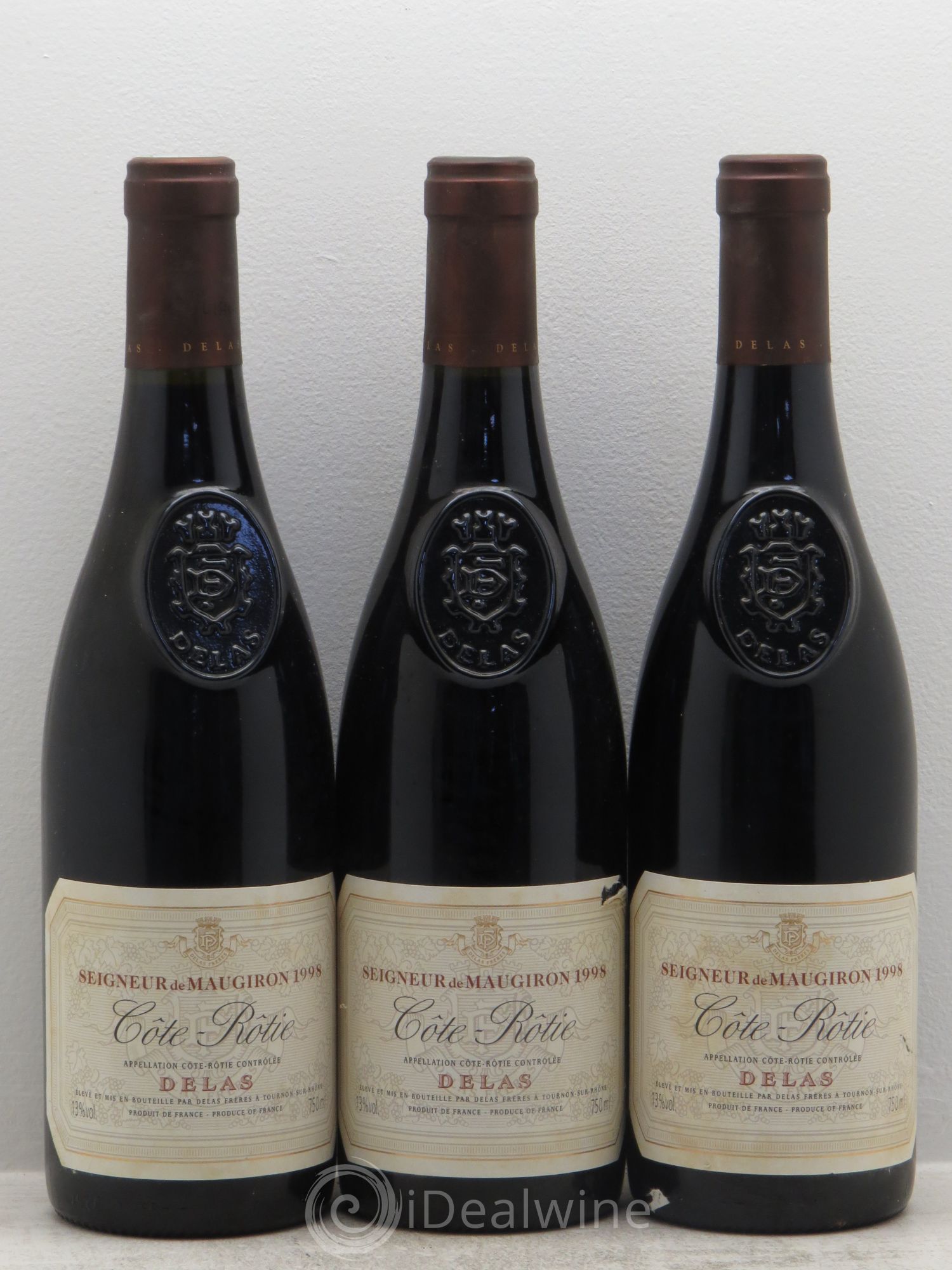 Côte-Rôtie Seigneur de Maugiron Delas Frères 1998 - Lot de 3 bouteilles - 0