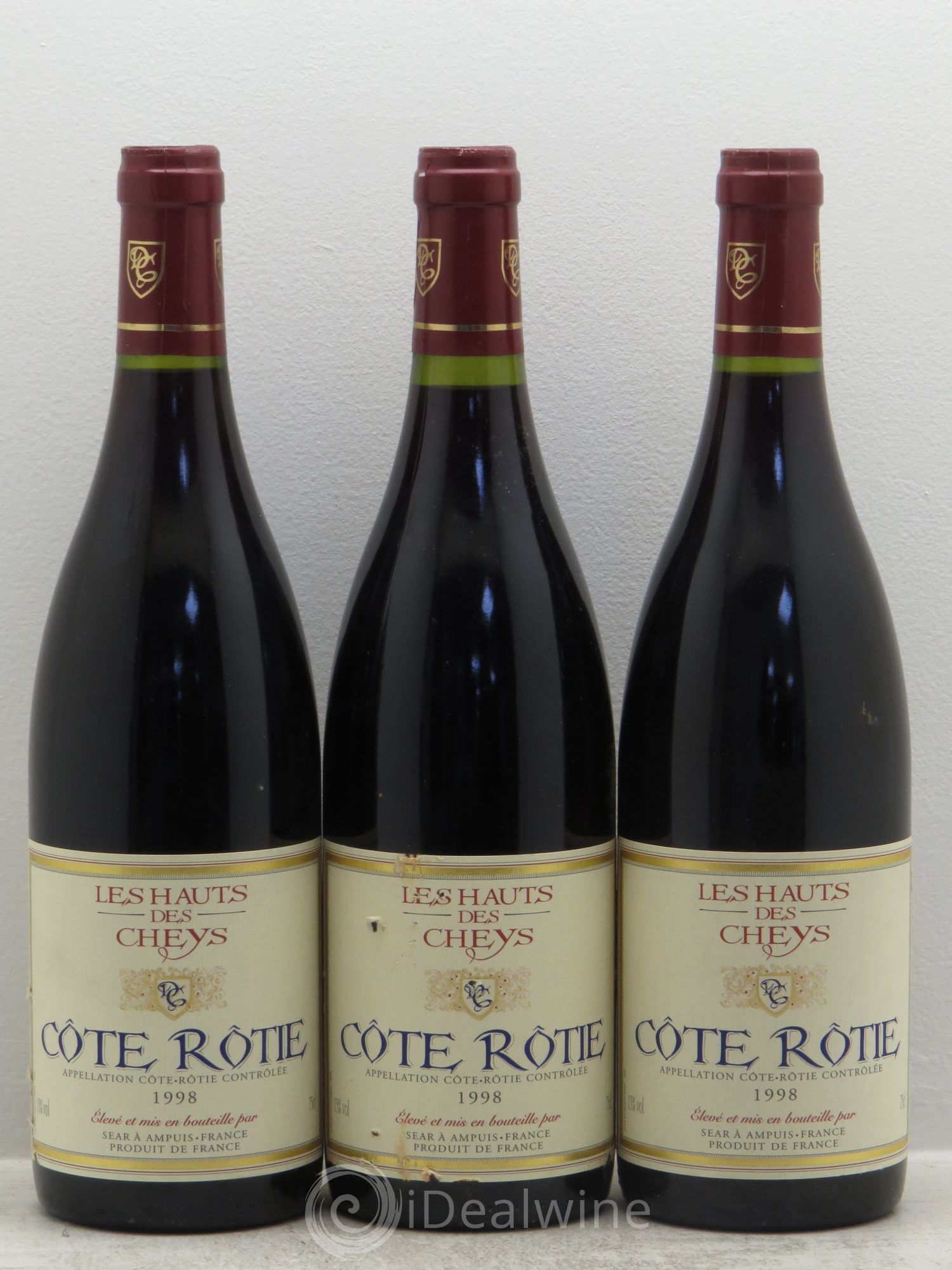 Côte-Rôtie Les Hauts de Cheys 1998 - Posten von 3 Flaschen - 0