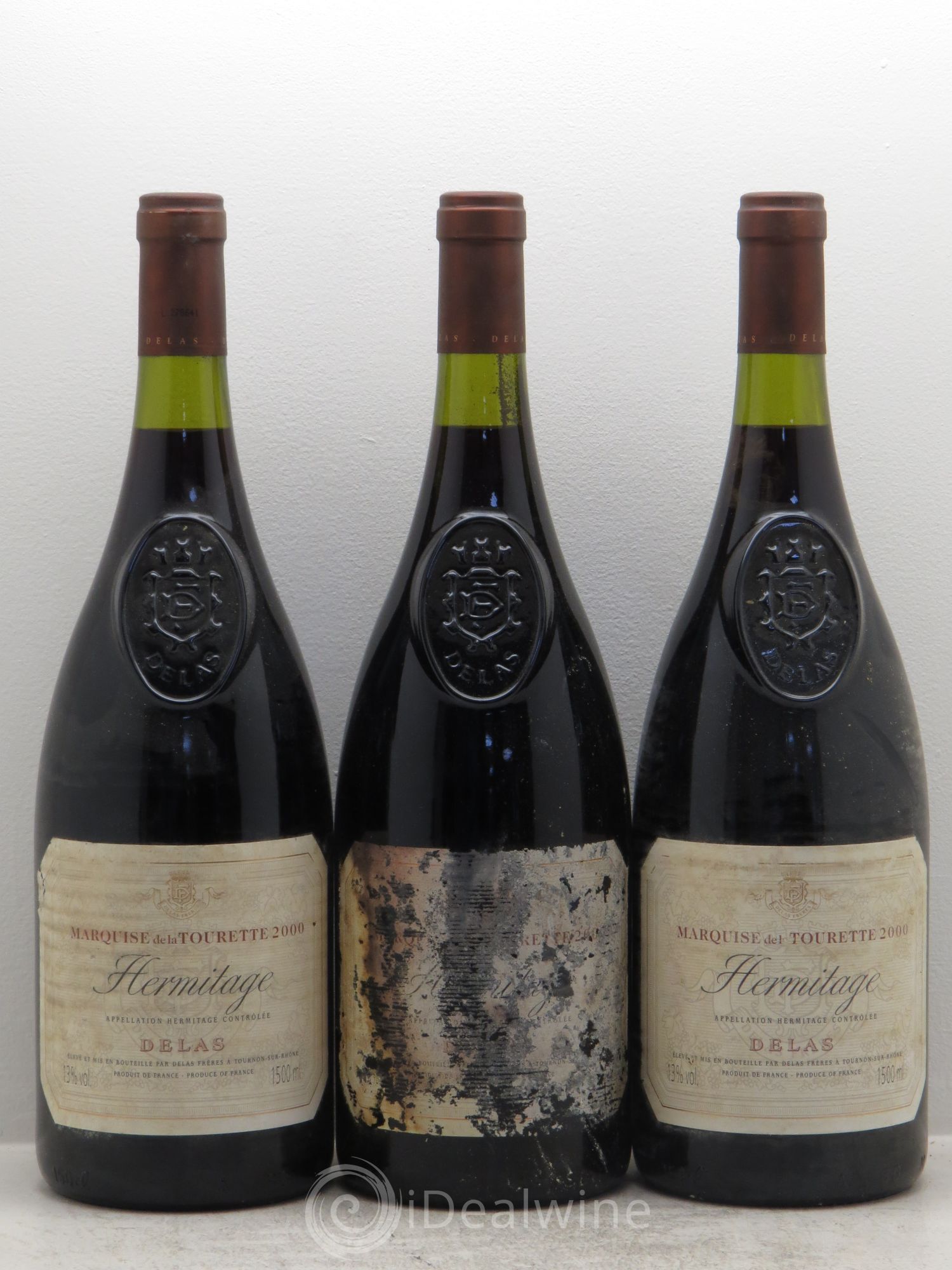 Hermitage Marquise de la Tourette Delas Frères 2000 - Lot de 3 magnums - 0