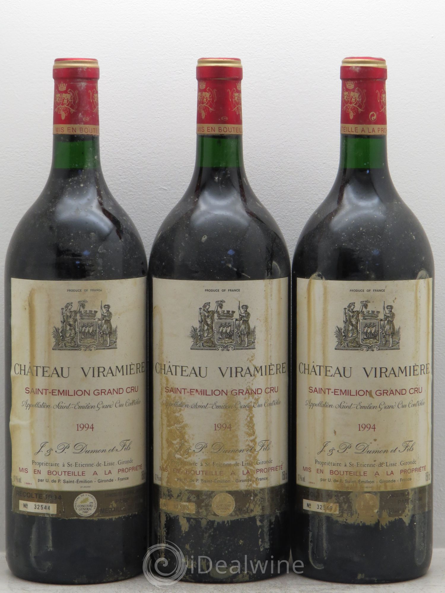 Saint-Émilion Château Viramière 1994 - Posten von 3 Magnum - 0