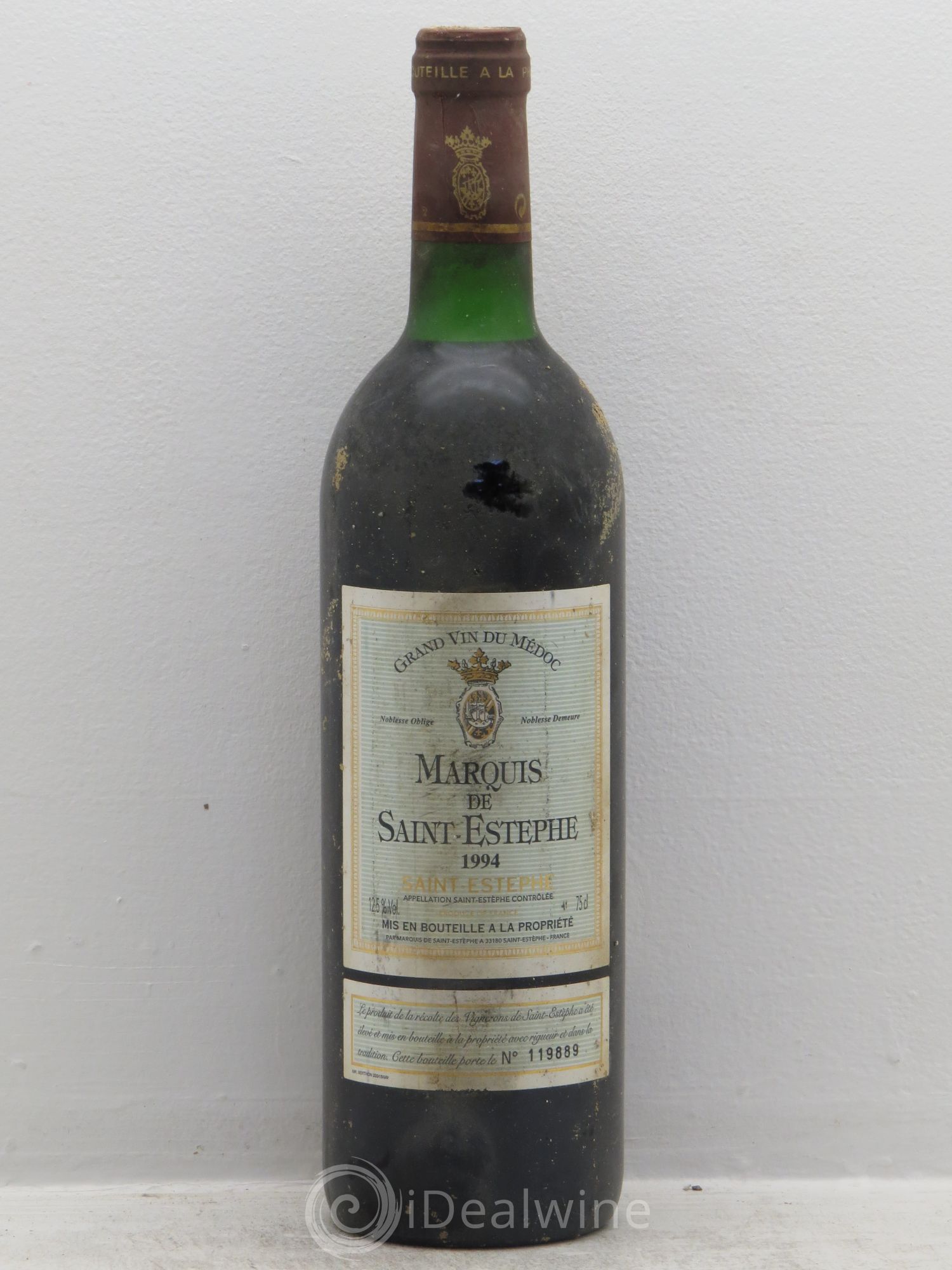 Marquis de Saint Estèphe 1994 - Lot de 12 bouteilles - 0