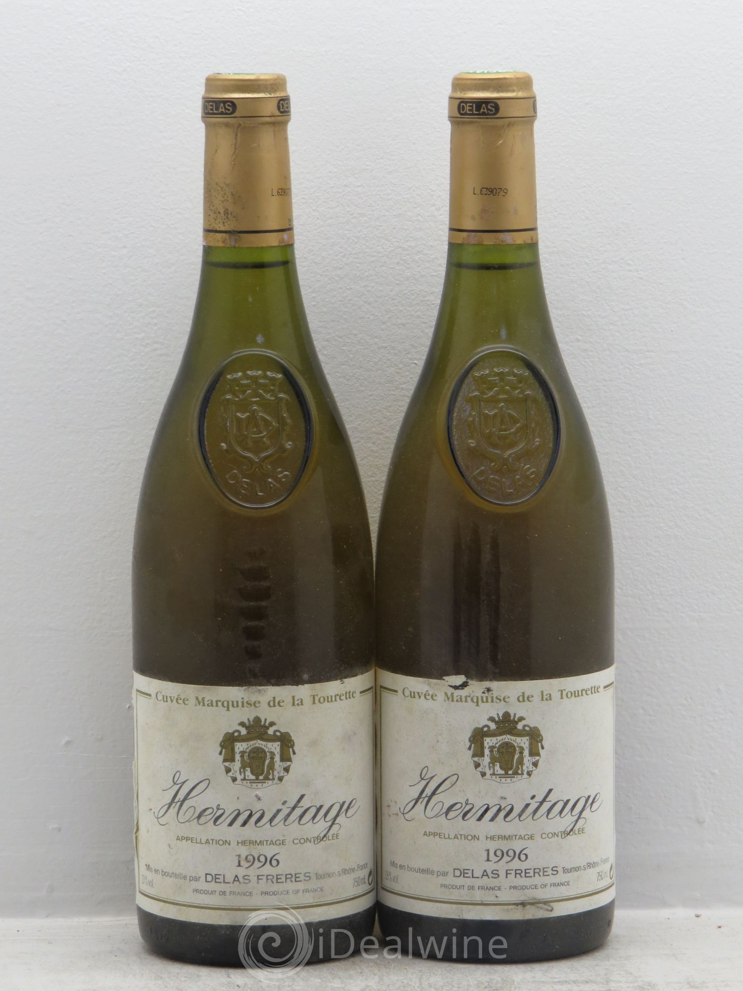 Hermitage Marquise de la Tourette Delas Frères 1996 - Lot de 2 bouteilles - 0