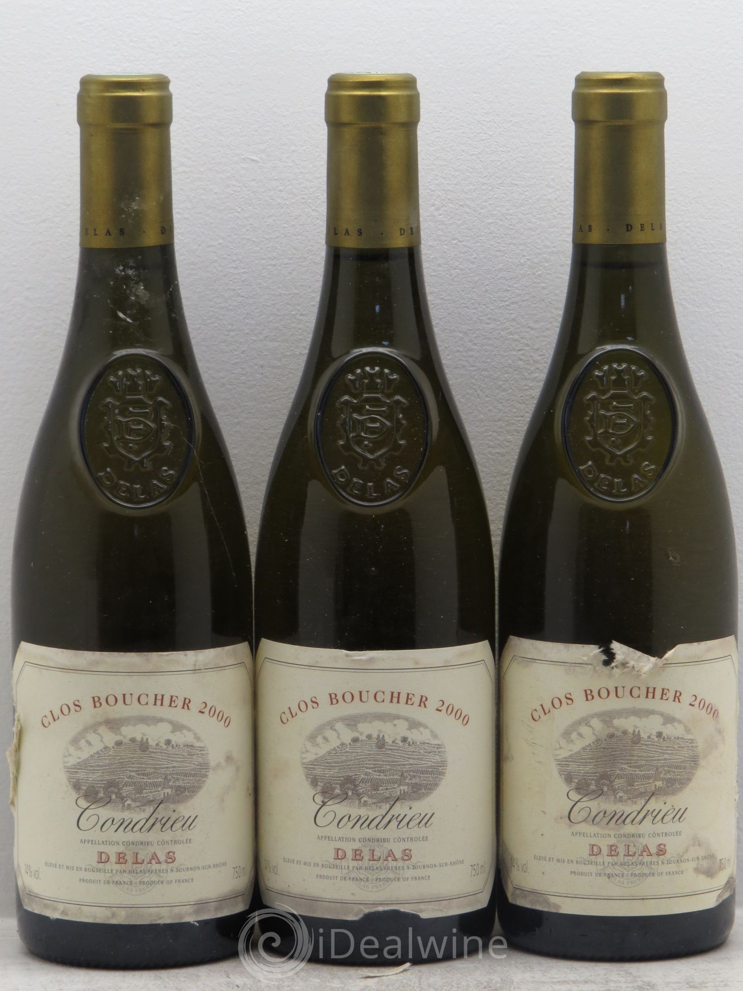 Condrieu Clos Boucher Delas Frères 2000 - Lot de 3 bouteilles - 0
