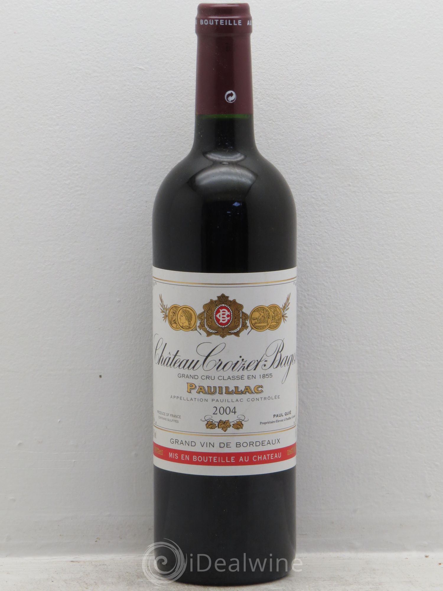 Château Croizet Bages 5ème Grand Cru Classé 2004 - Lot de 6 bouteilles - 0