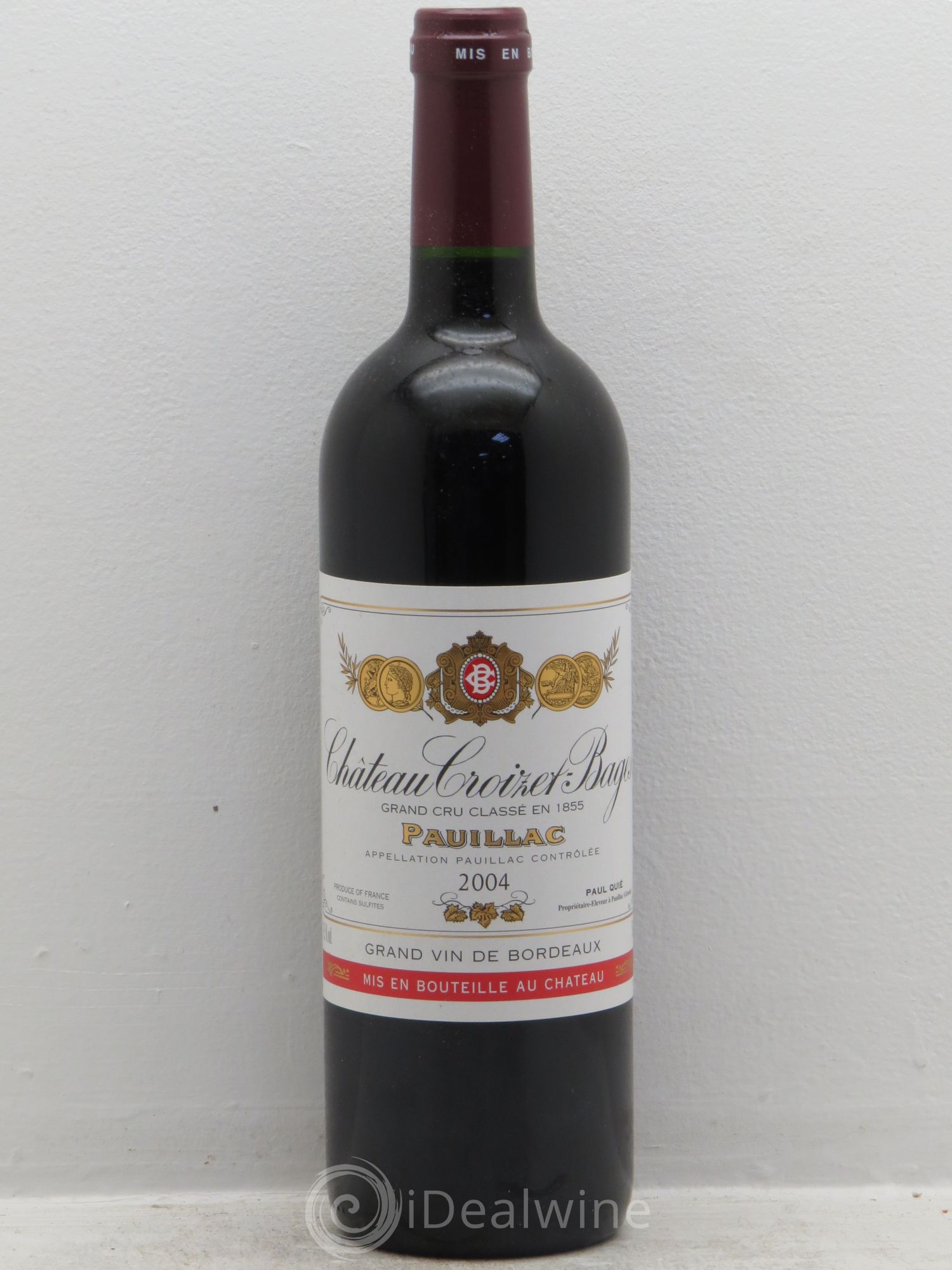 Château Croizet Bages 5ème Grand Cru Classé 2004 - Lot de 6 bouteilles - 0