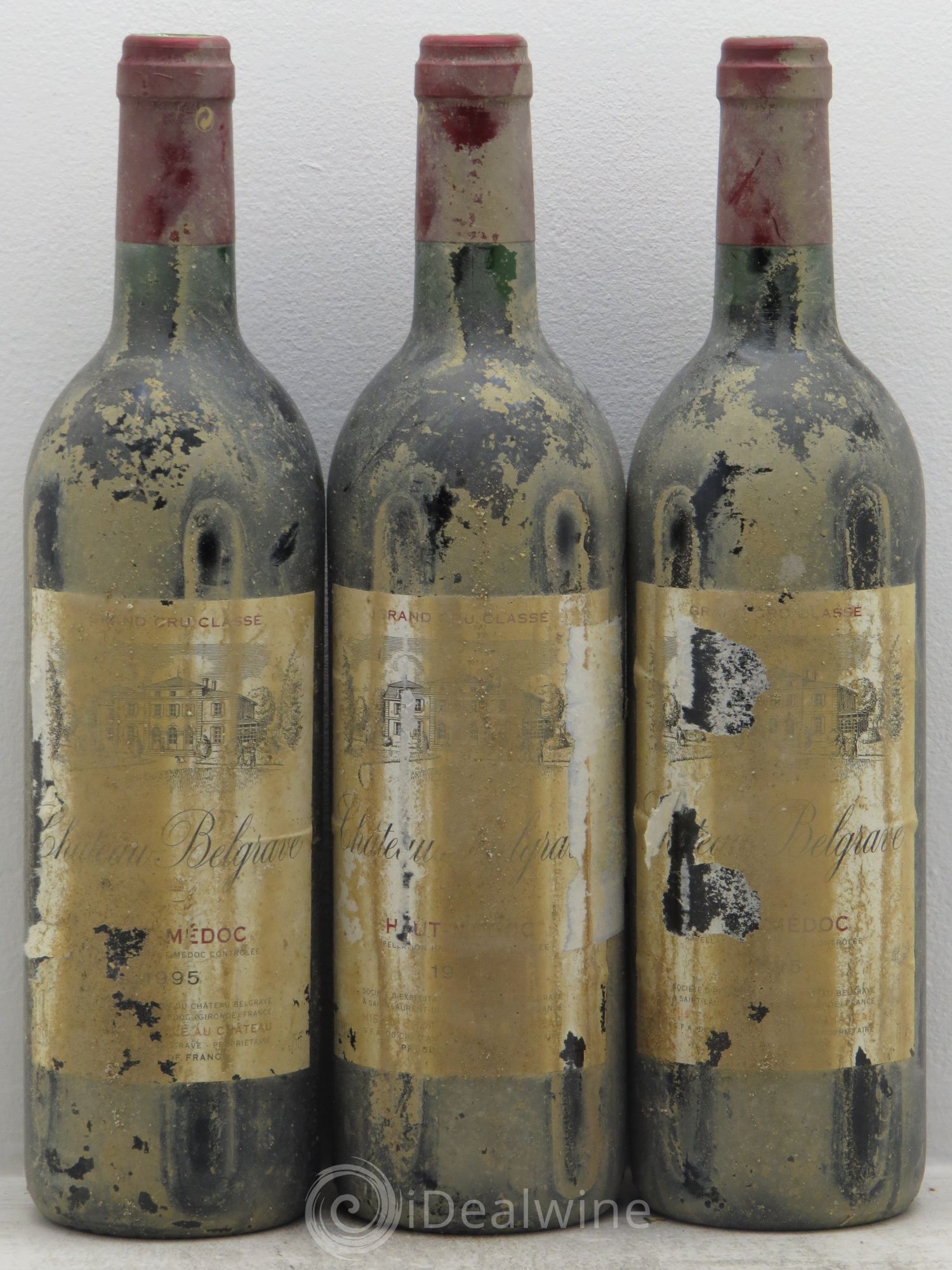 Château Belgrave 5ème Grand Cru Classé 1995 - Lot de 3 bouteilles - 0